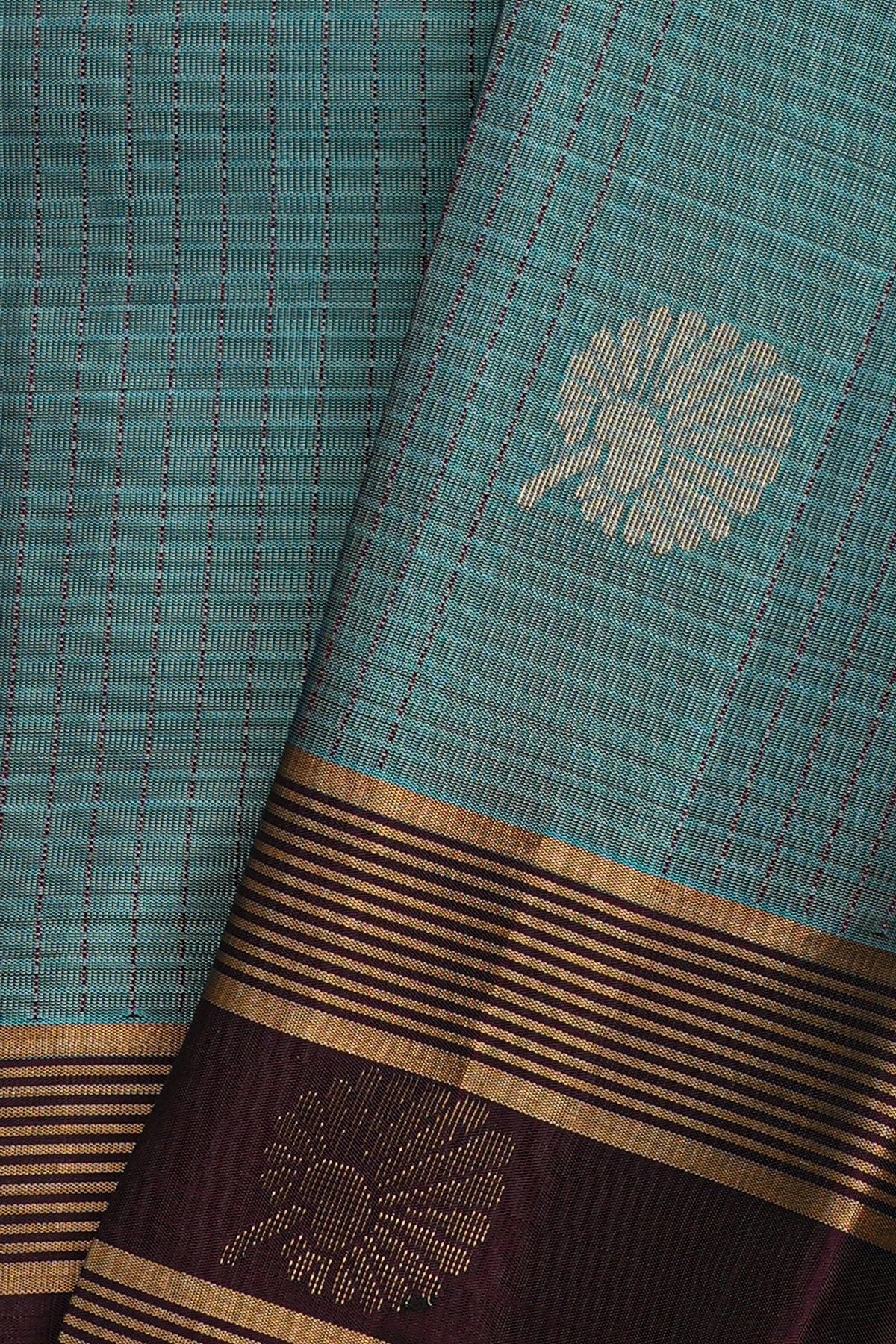 Coimbatore Soft Silk Sky Blue Saree