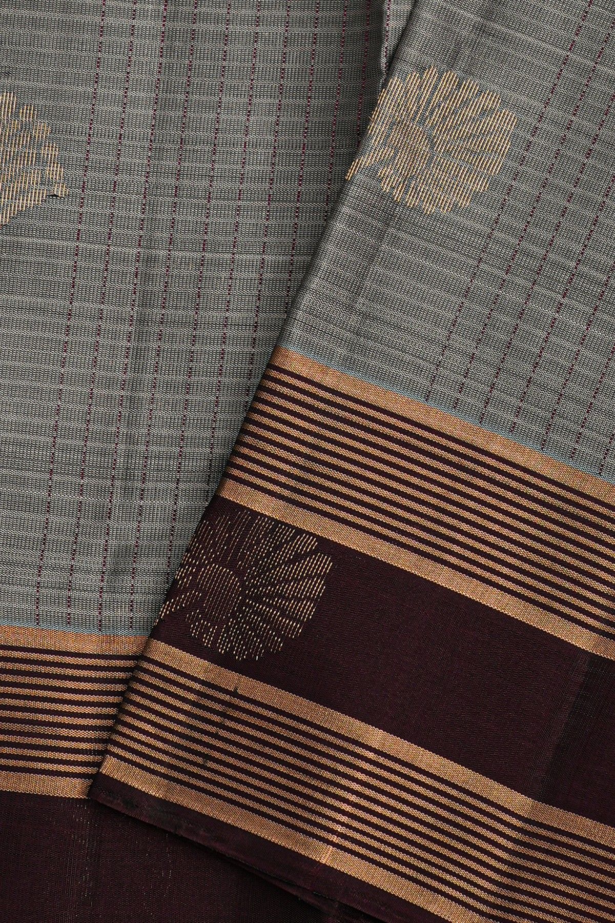 Coimbatore Soft Silk Grey Saree