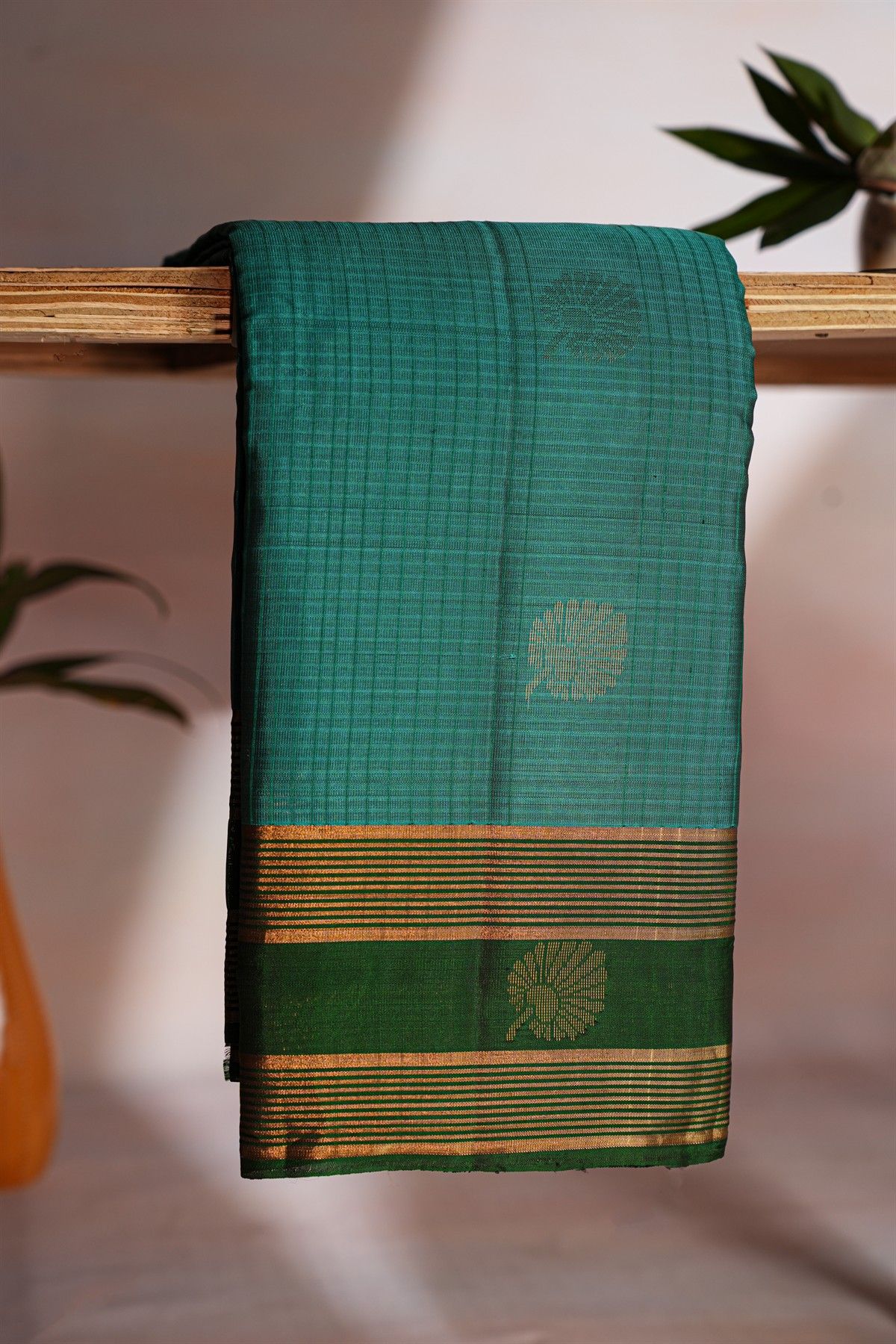 Coimbatore Soft Silk Peacock Green Saree