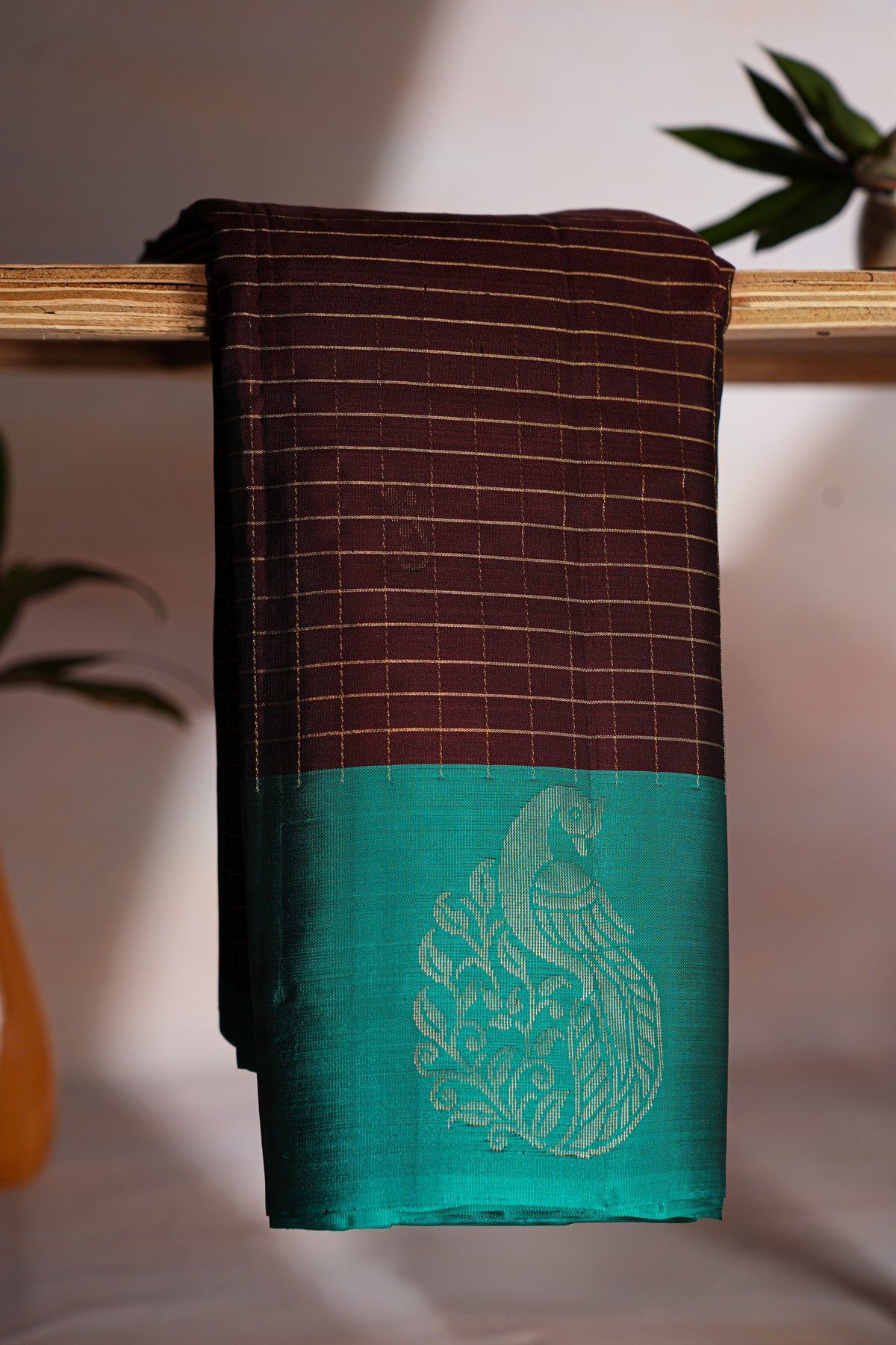 Coimbatore Soft Silk Dark Brown Saree