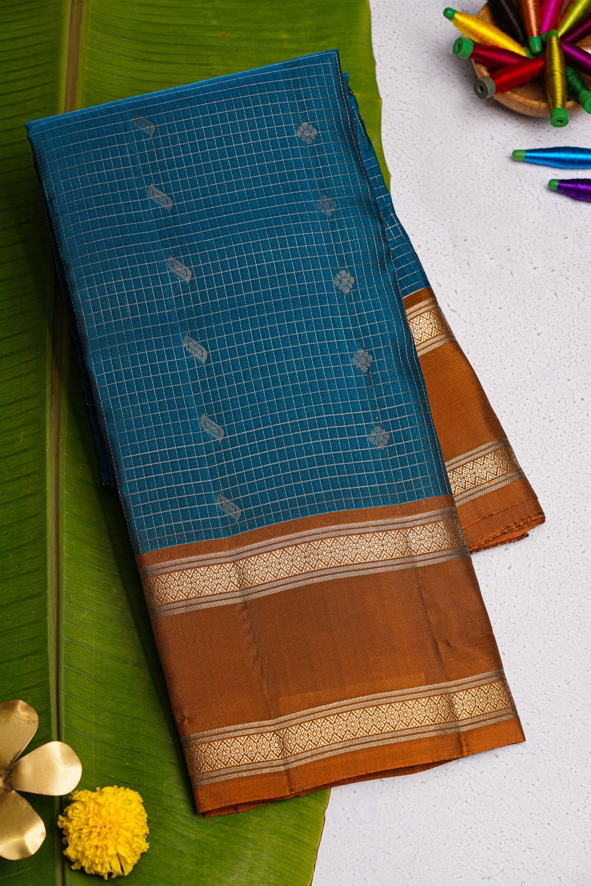 Coimbatore Soft Silk Blue Saree