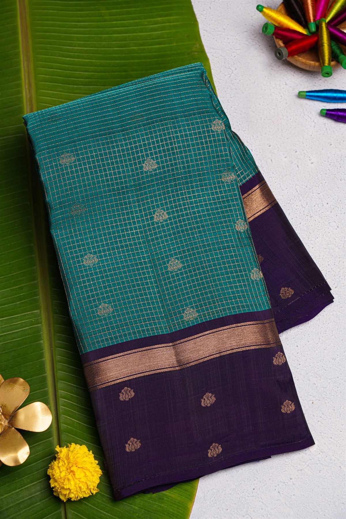 Coimbatore Soft Silk Sea Blue Saree
