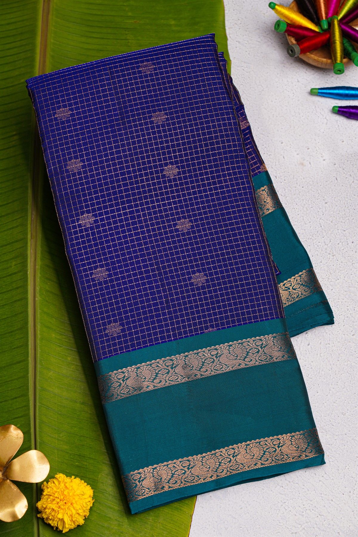 Coimbatore Soft Silk Royal Blue Saree