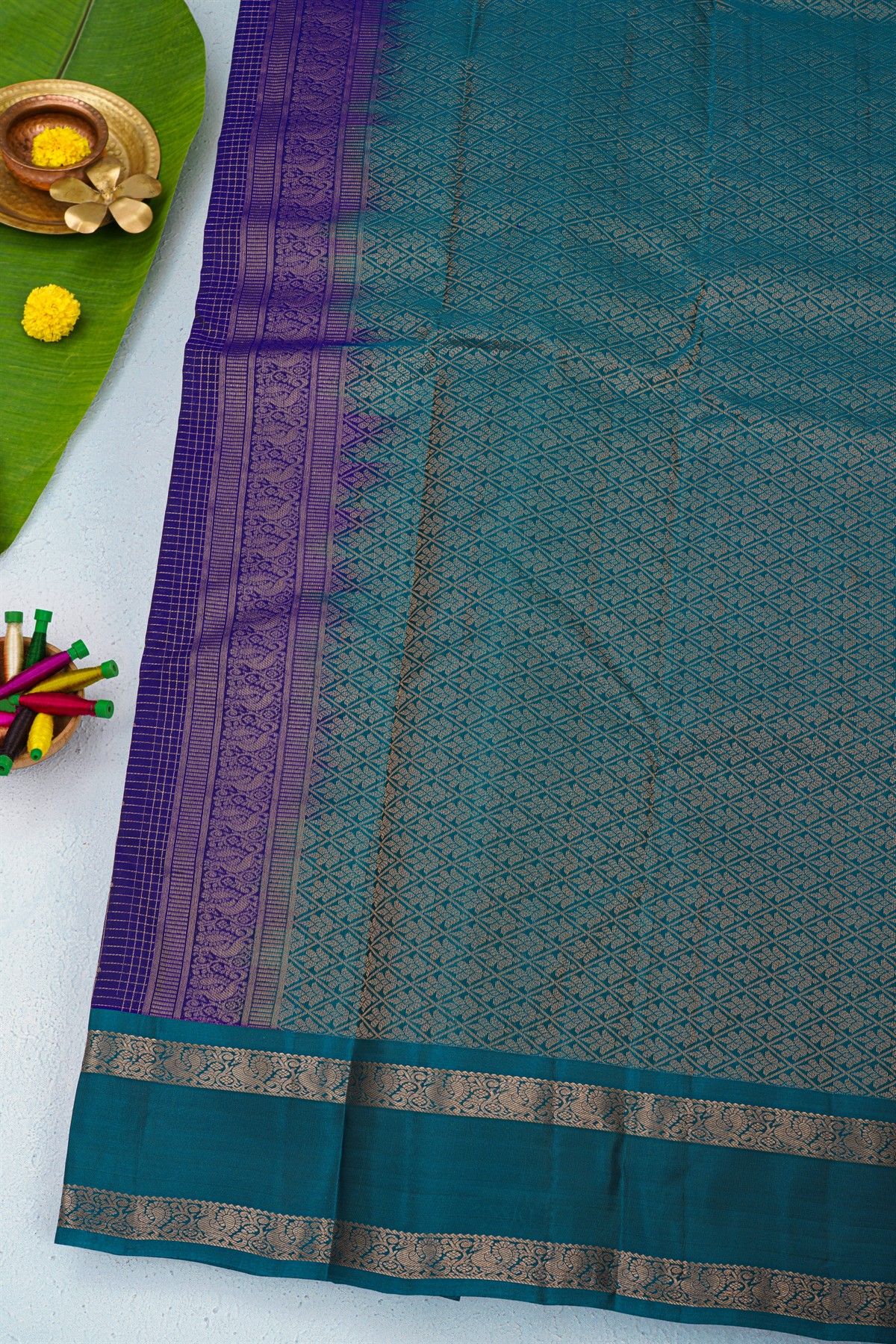 Coimbatore Soft Silk Royal Blue Saree