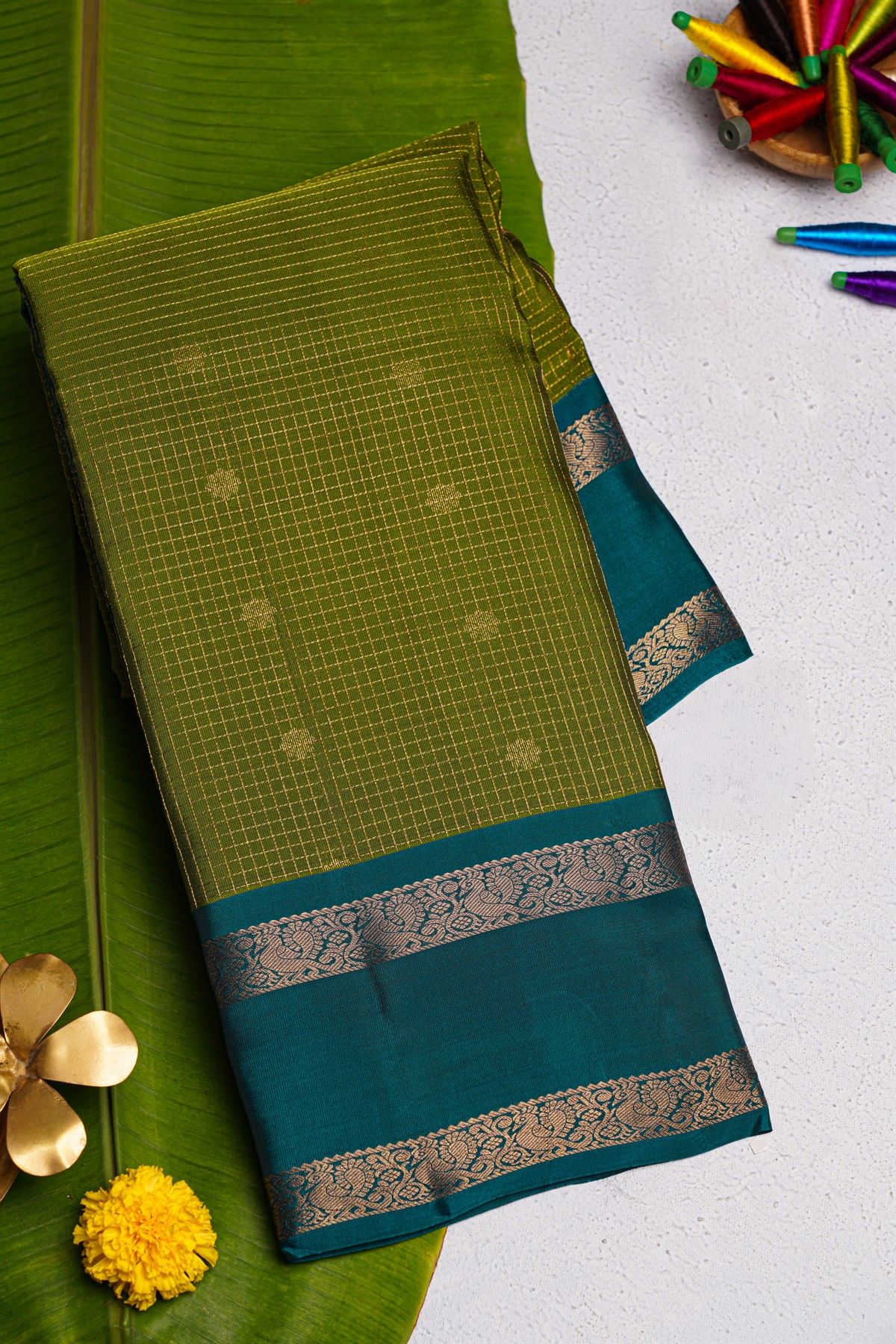 Coimbatore Soft Silk Mehendi Green Saree