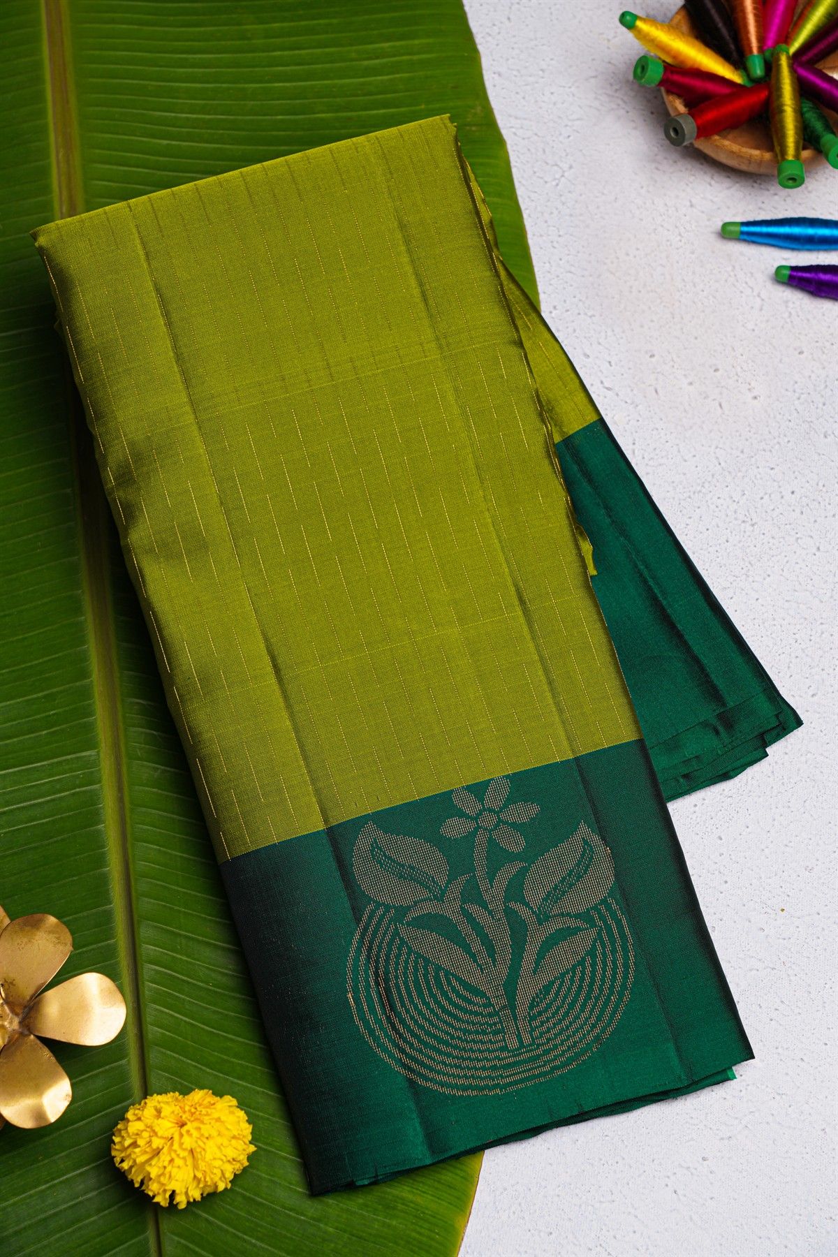 Coimbatore Soft Silk Mehendi Green Saree