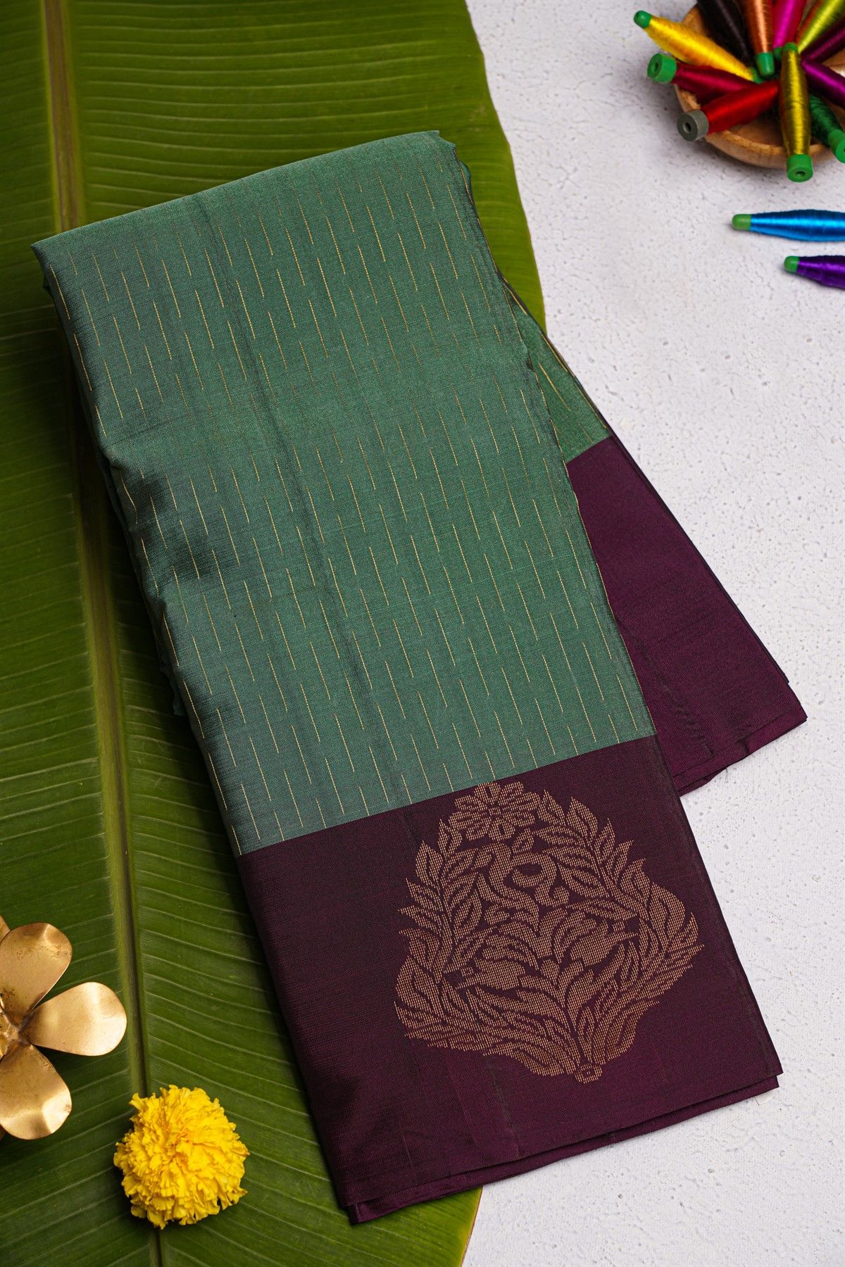Coimbatore Soft Silk Sea Green Saree