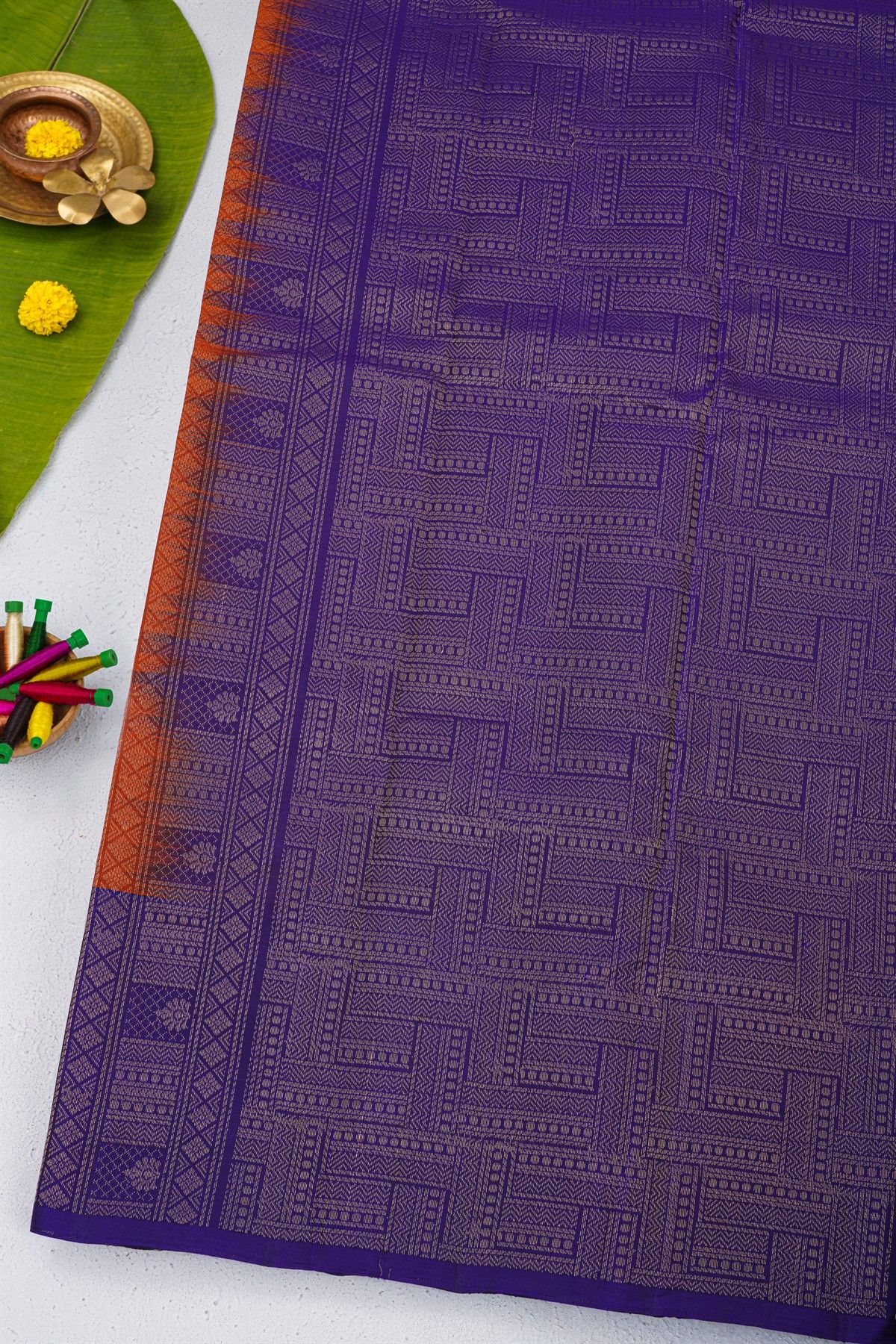 Coimbatore Soft Silk Rust Saree
