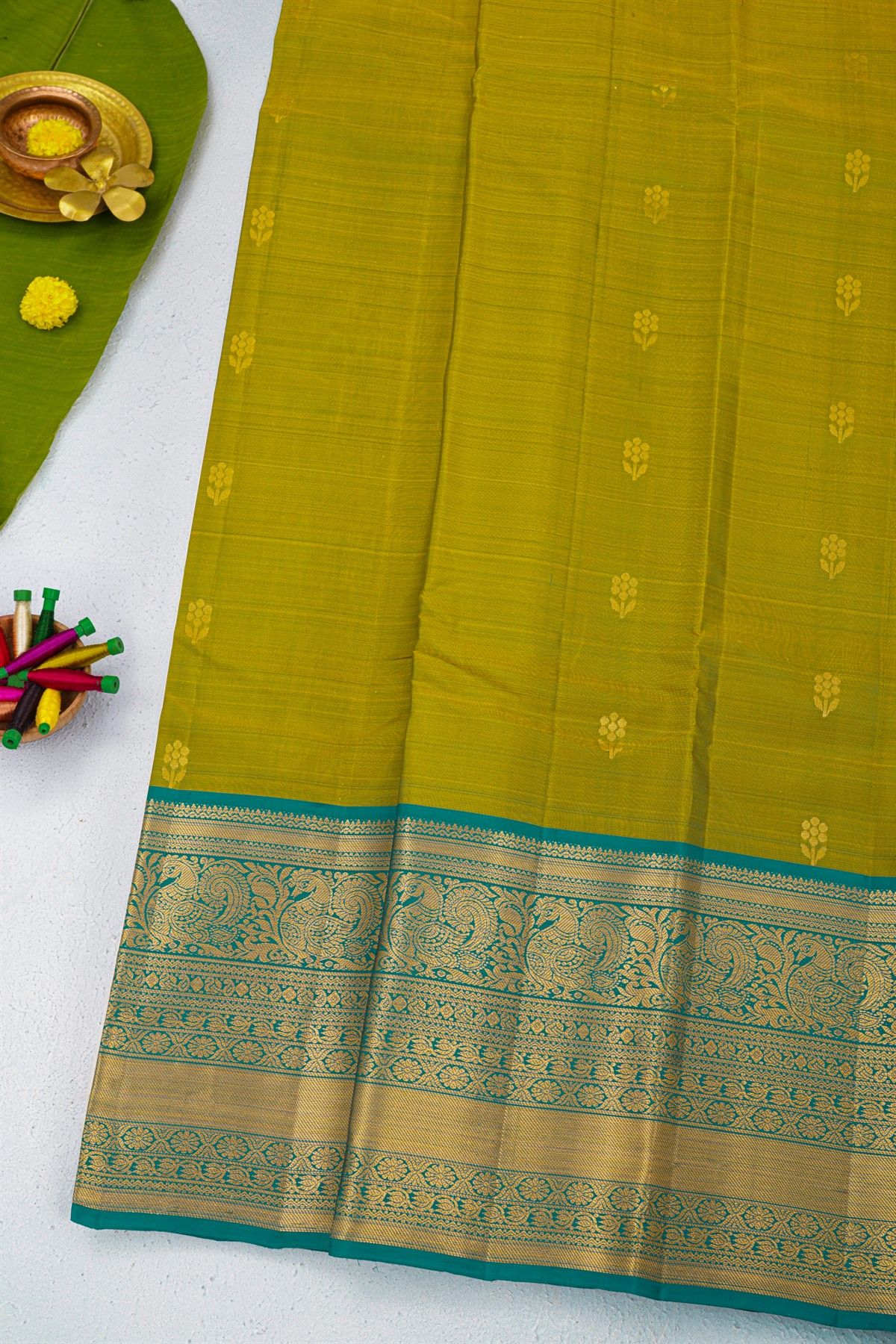 Coimbatore Soft Silk Green Saree