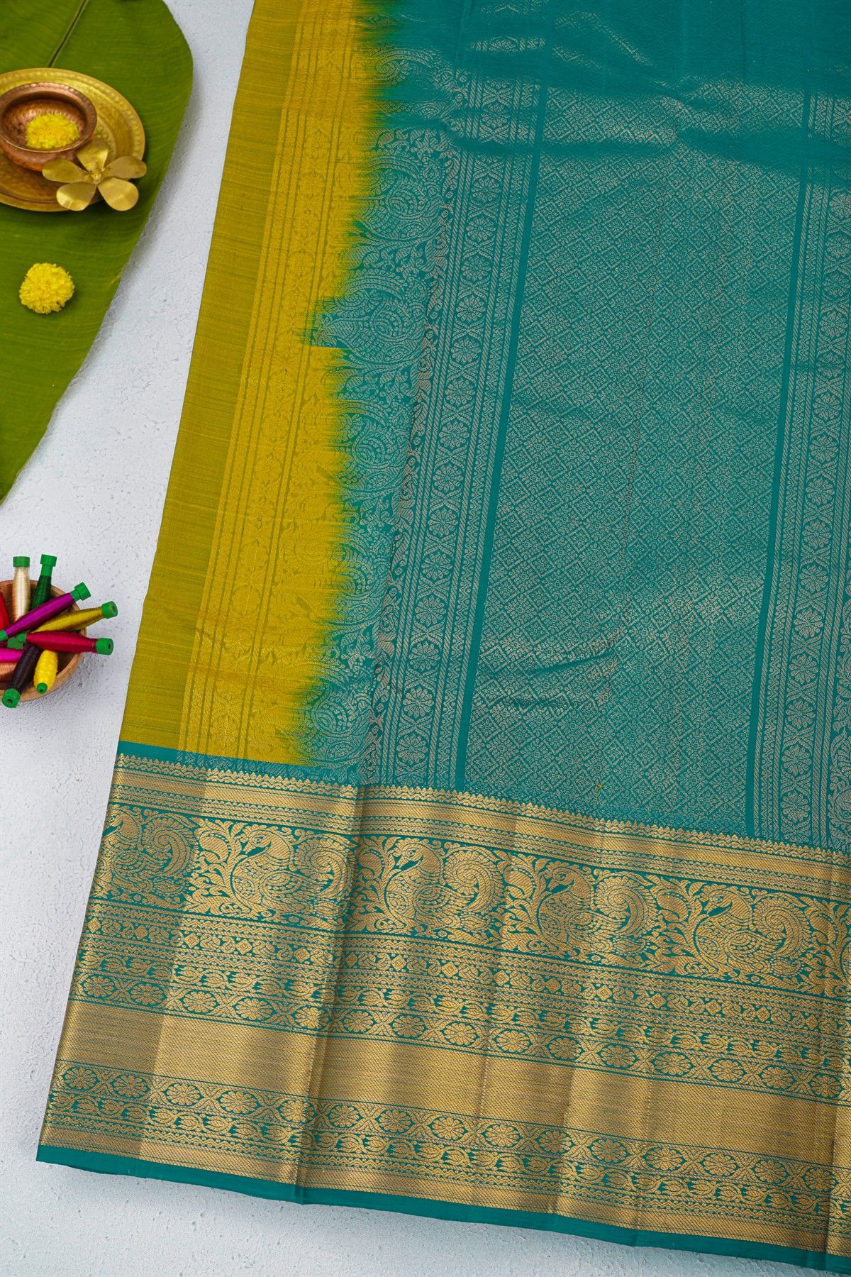 Coimbatore Soft Silk Green Saree