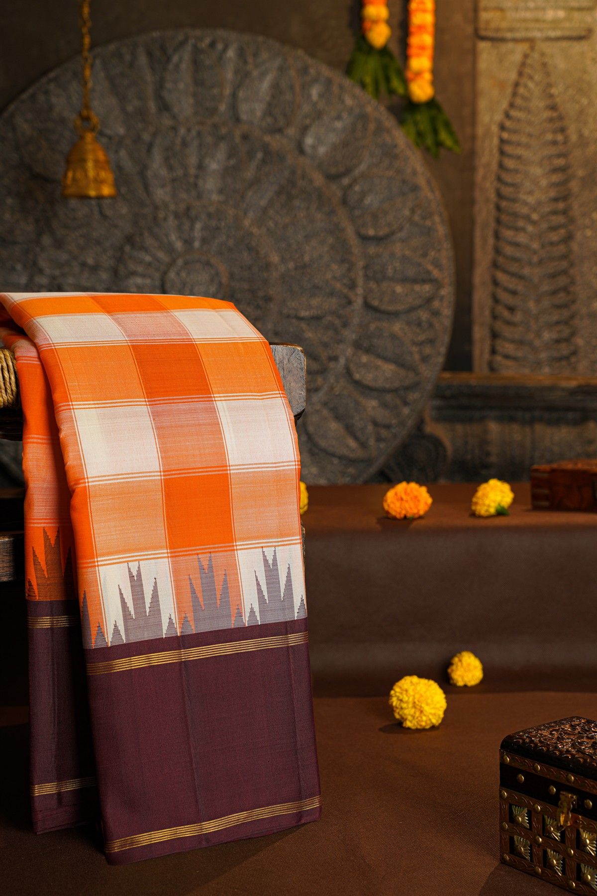 Kancheepuram Silk Multi-Colour Saree