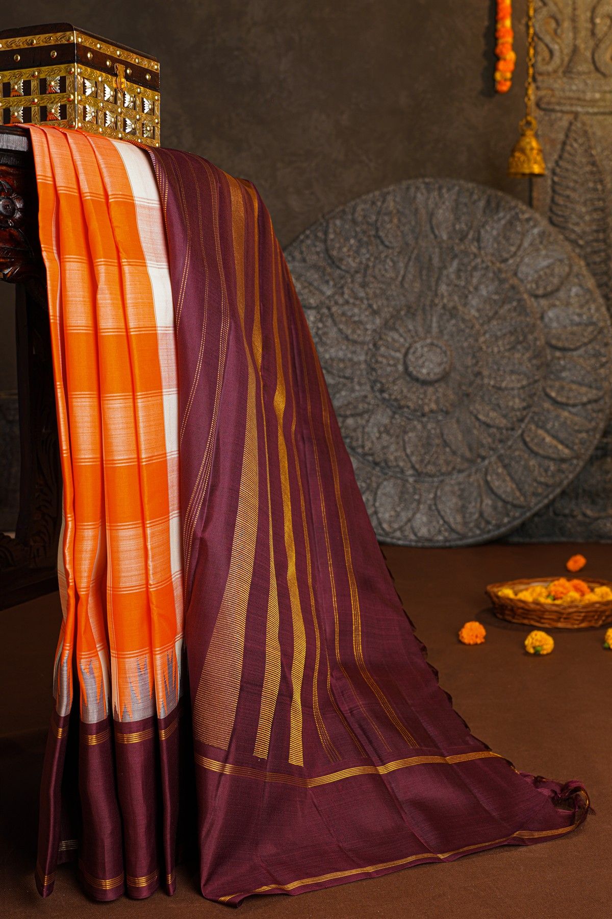 Kancheepuram Silk Multi-Colour Saree