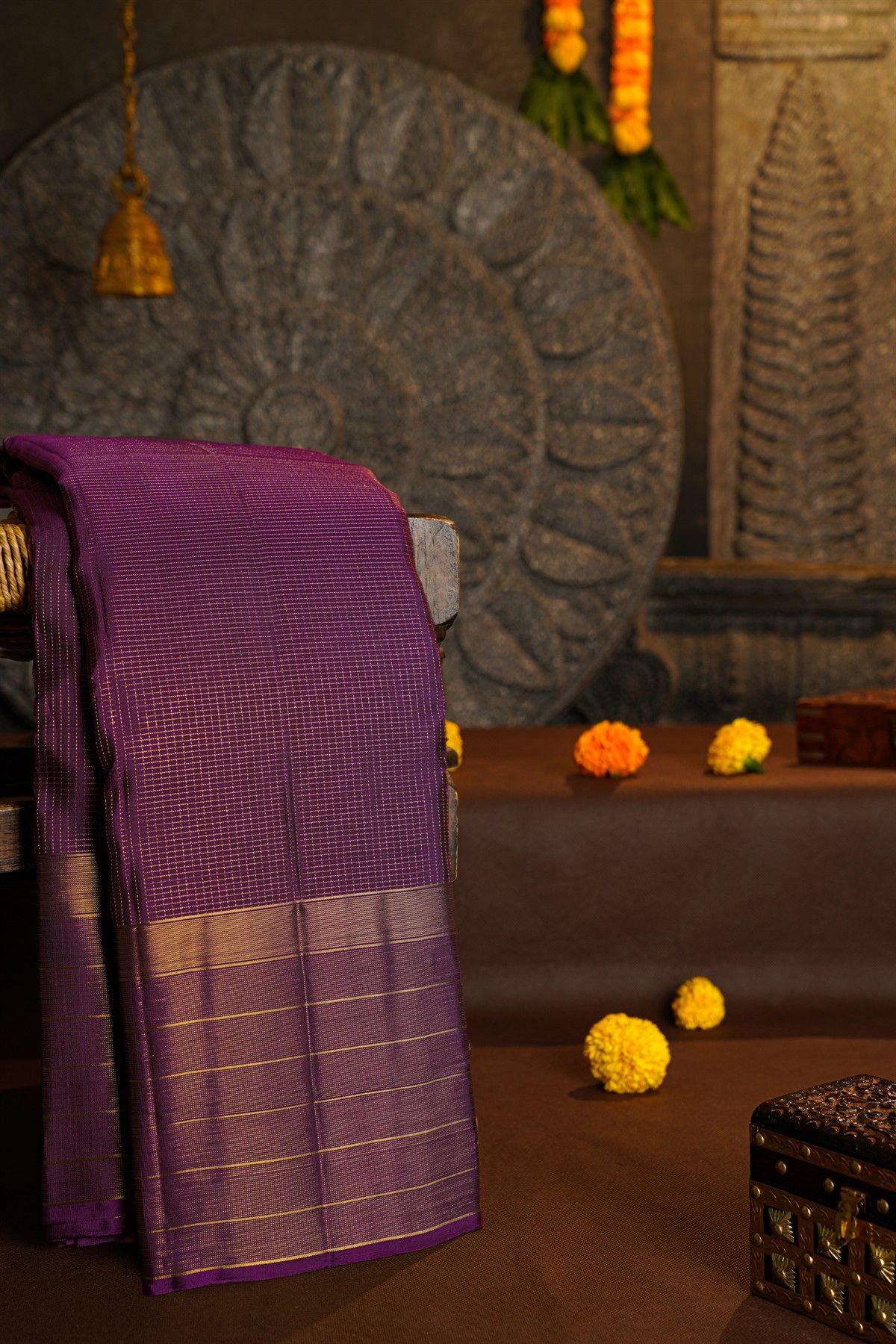 Kancheepuram Silk Purple Saree
