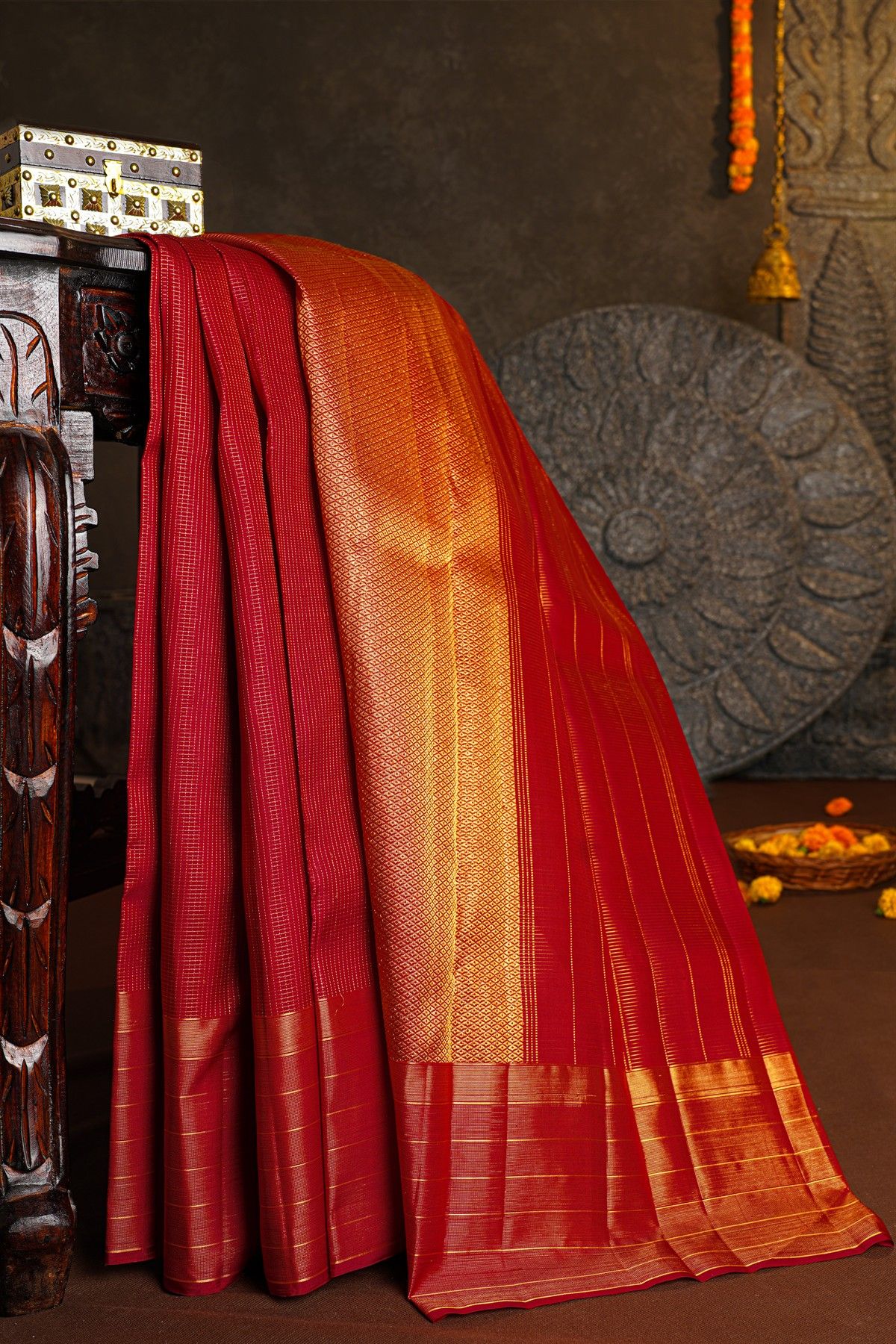 Kancheepuram Silk Red Saree