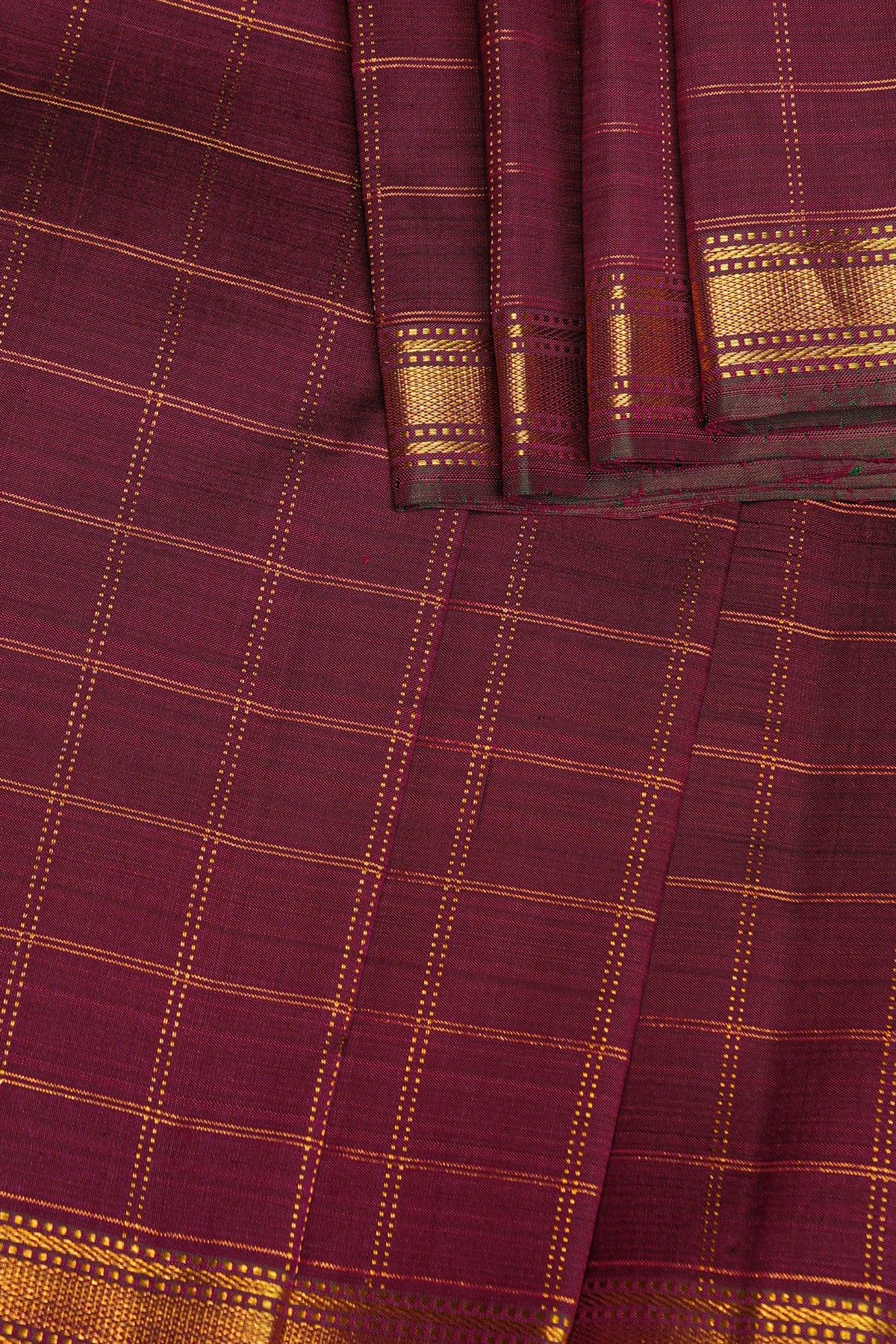 Kancheepuram Silk Wine Saree
