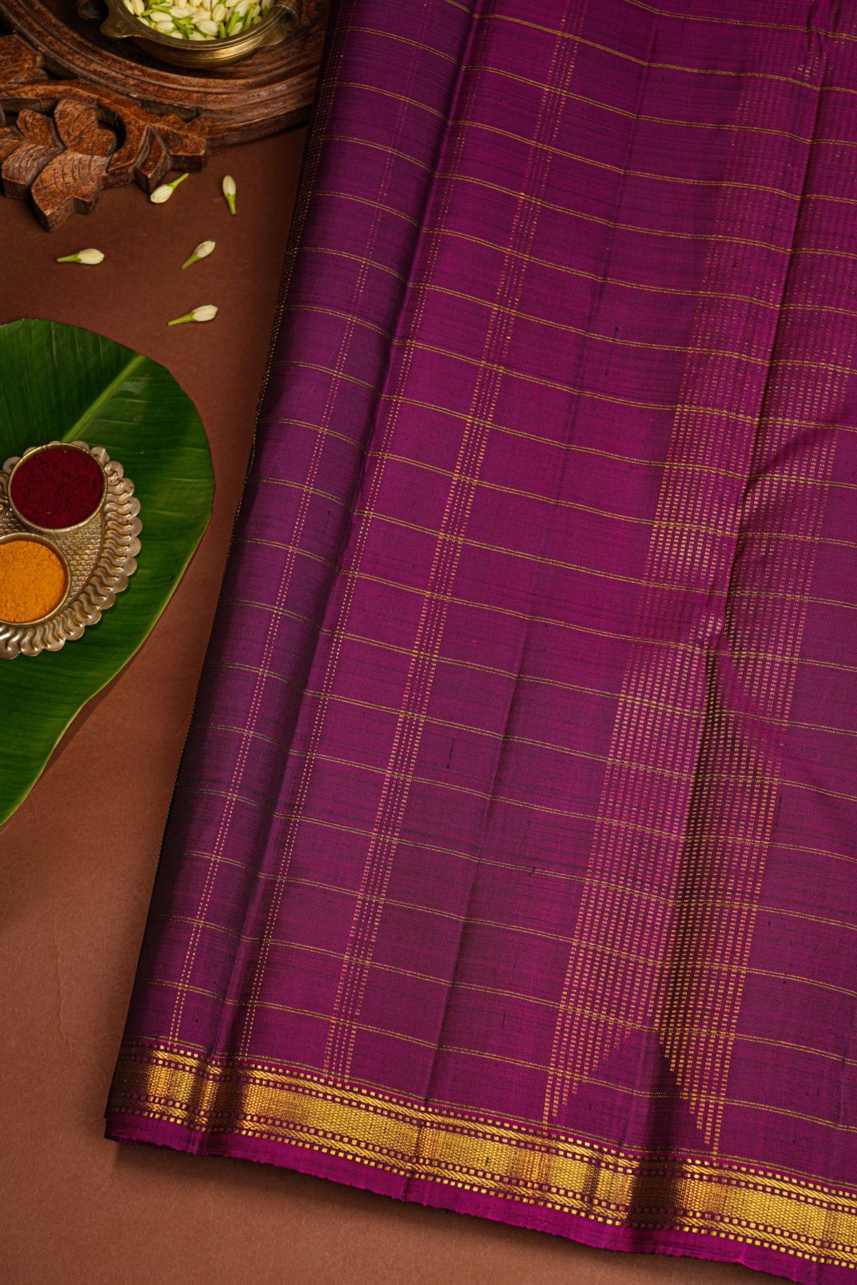 Kancheepuram Silk Bottle Green Saree