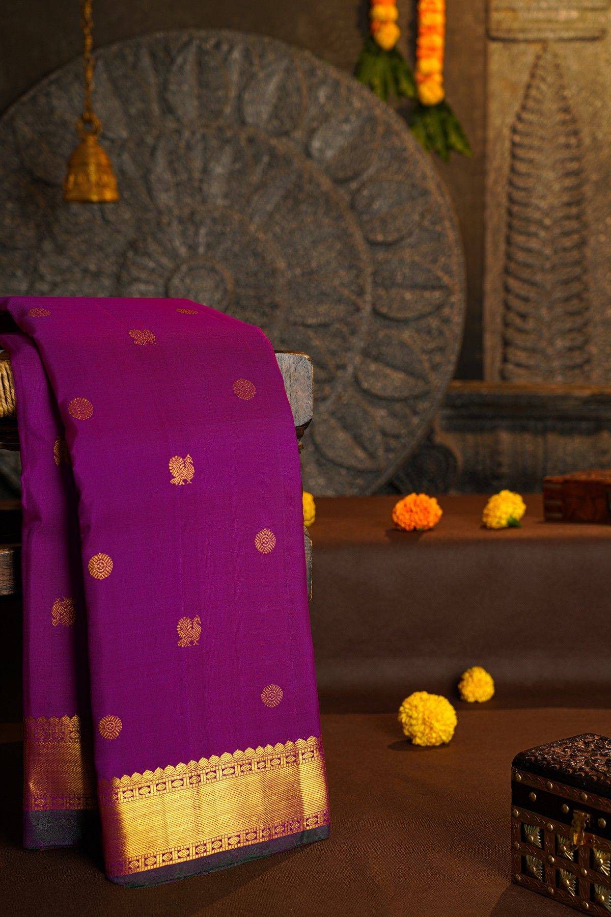 Kancheepuram Silk Purple Saree