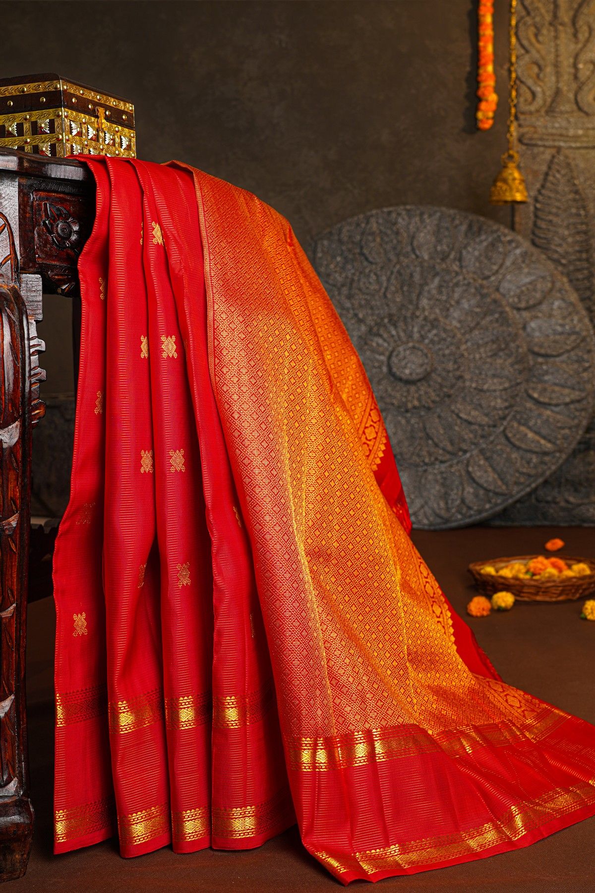 Kancheepuram Silk Red Saree