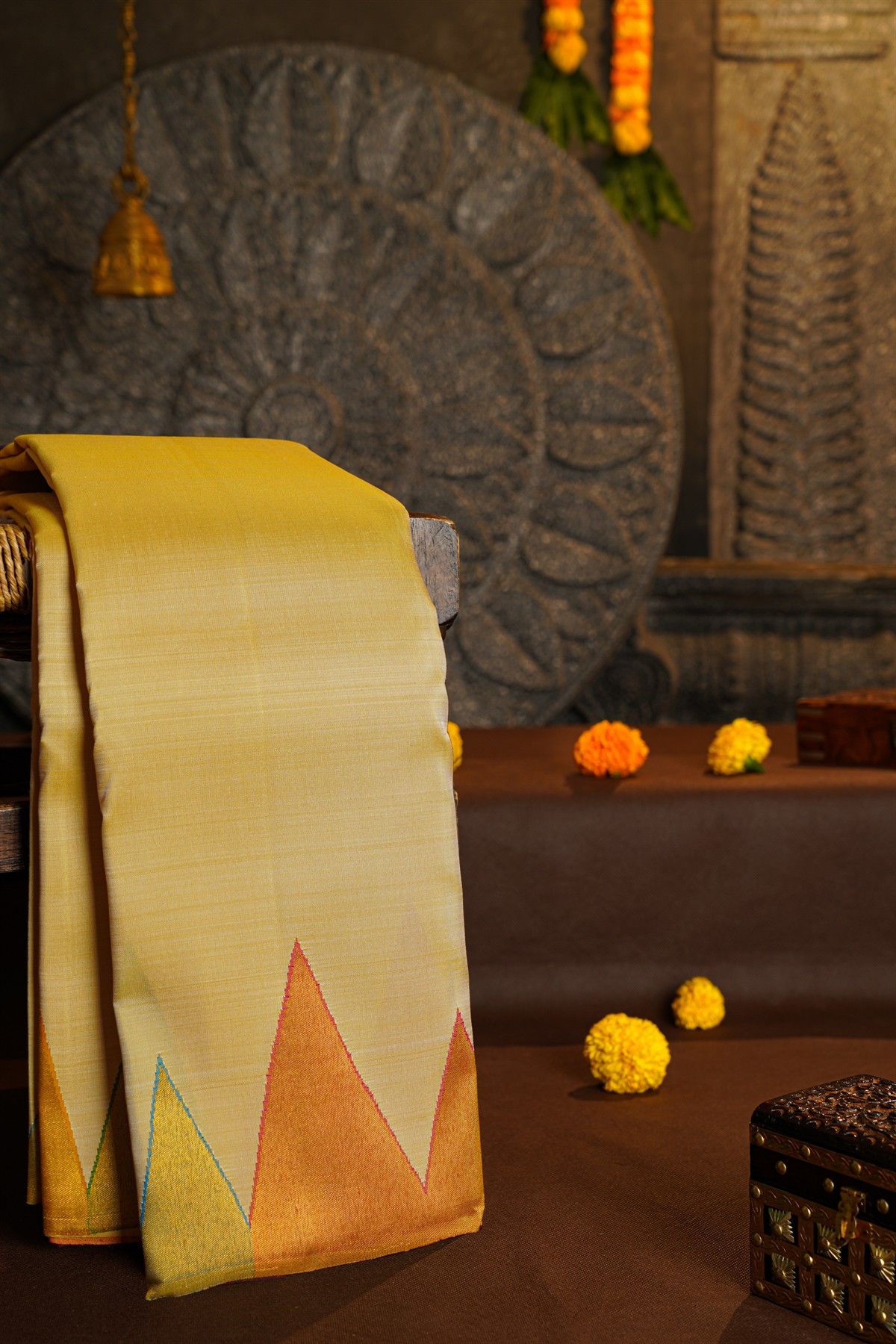 Kancheepuram Silk Cream Saree