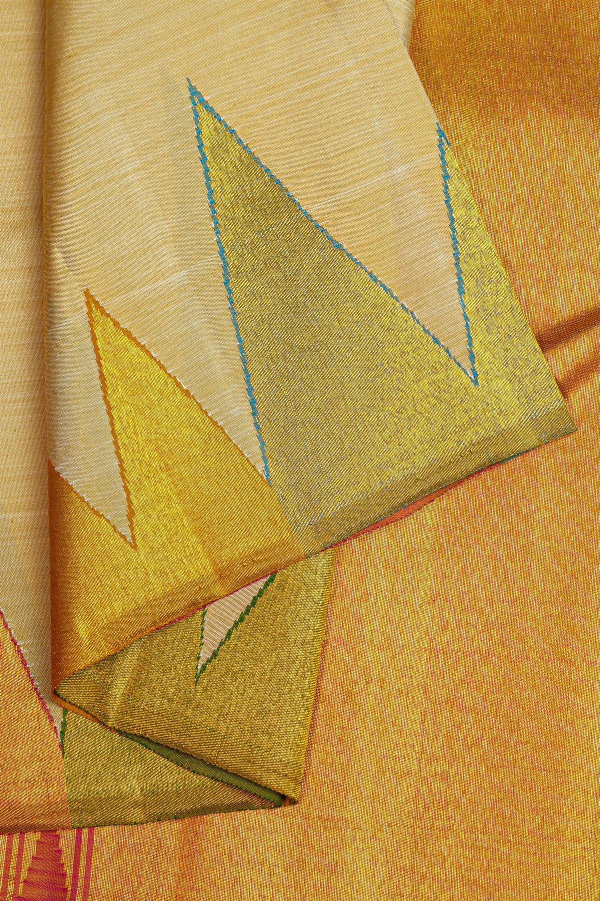 Kancheepuram Silk Cream Saree