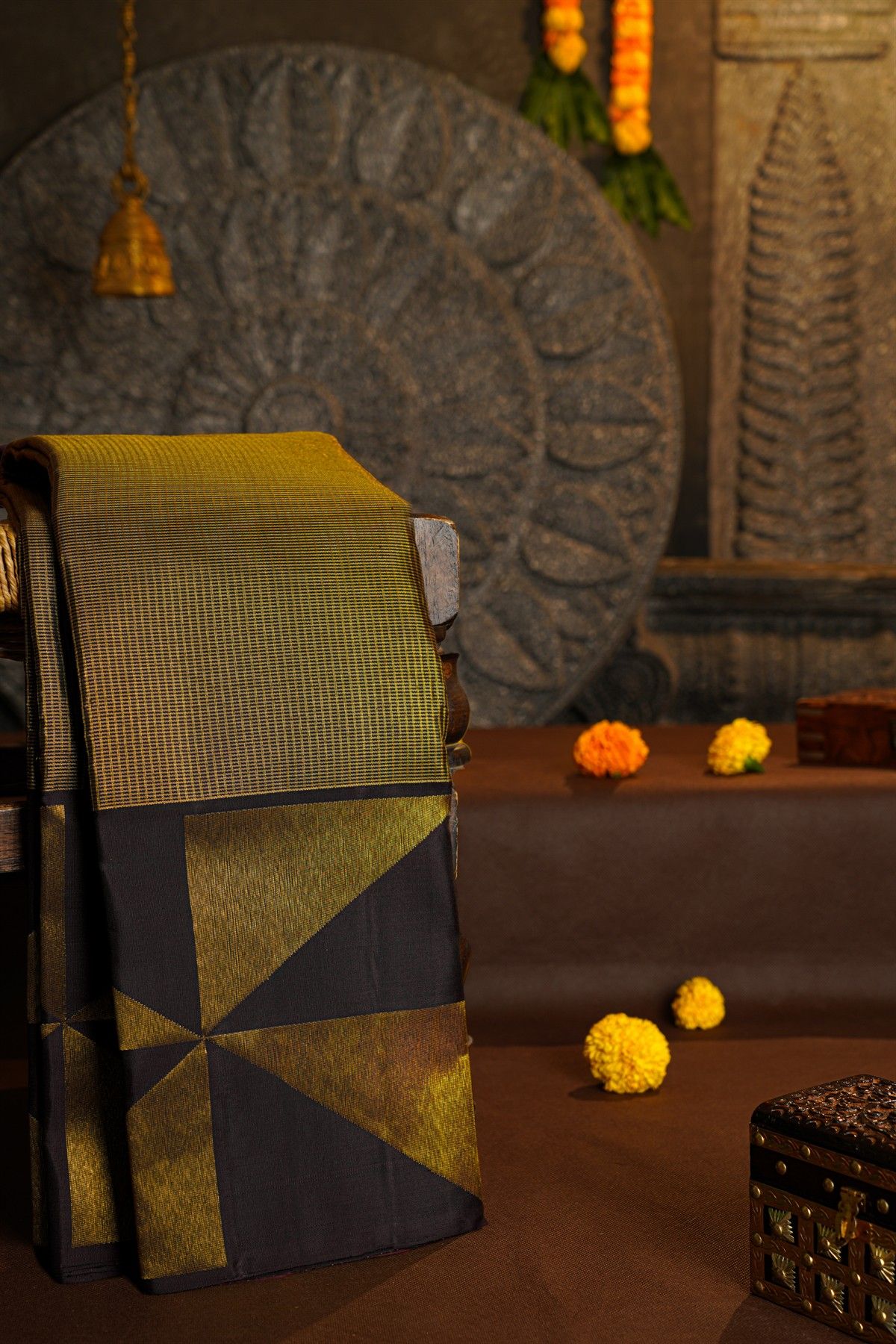 Kancheepuram Silk Navy Blue Saree