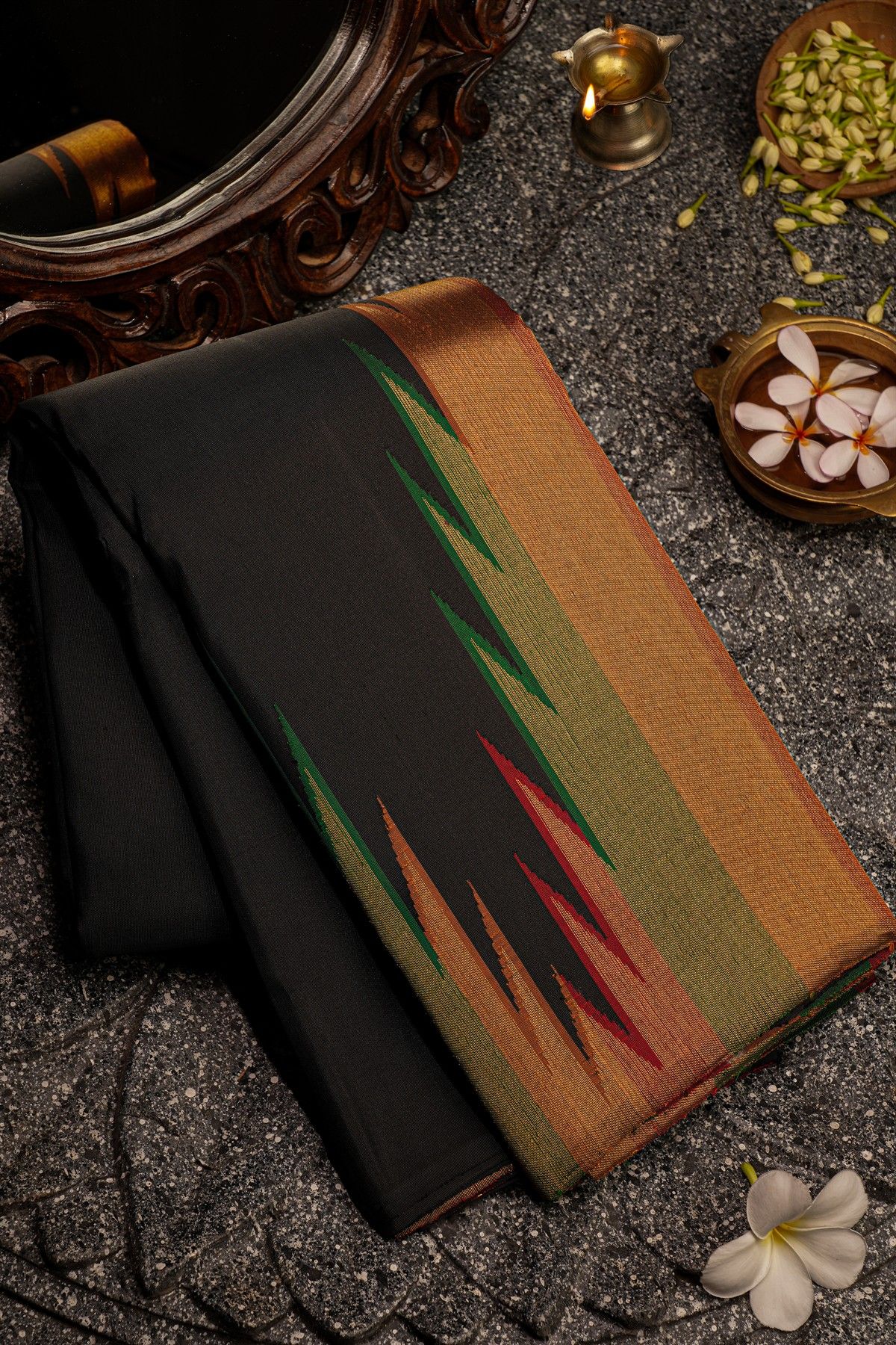 Kancheepuram Silk Black Saree