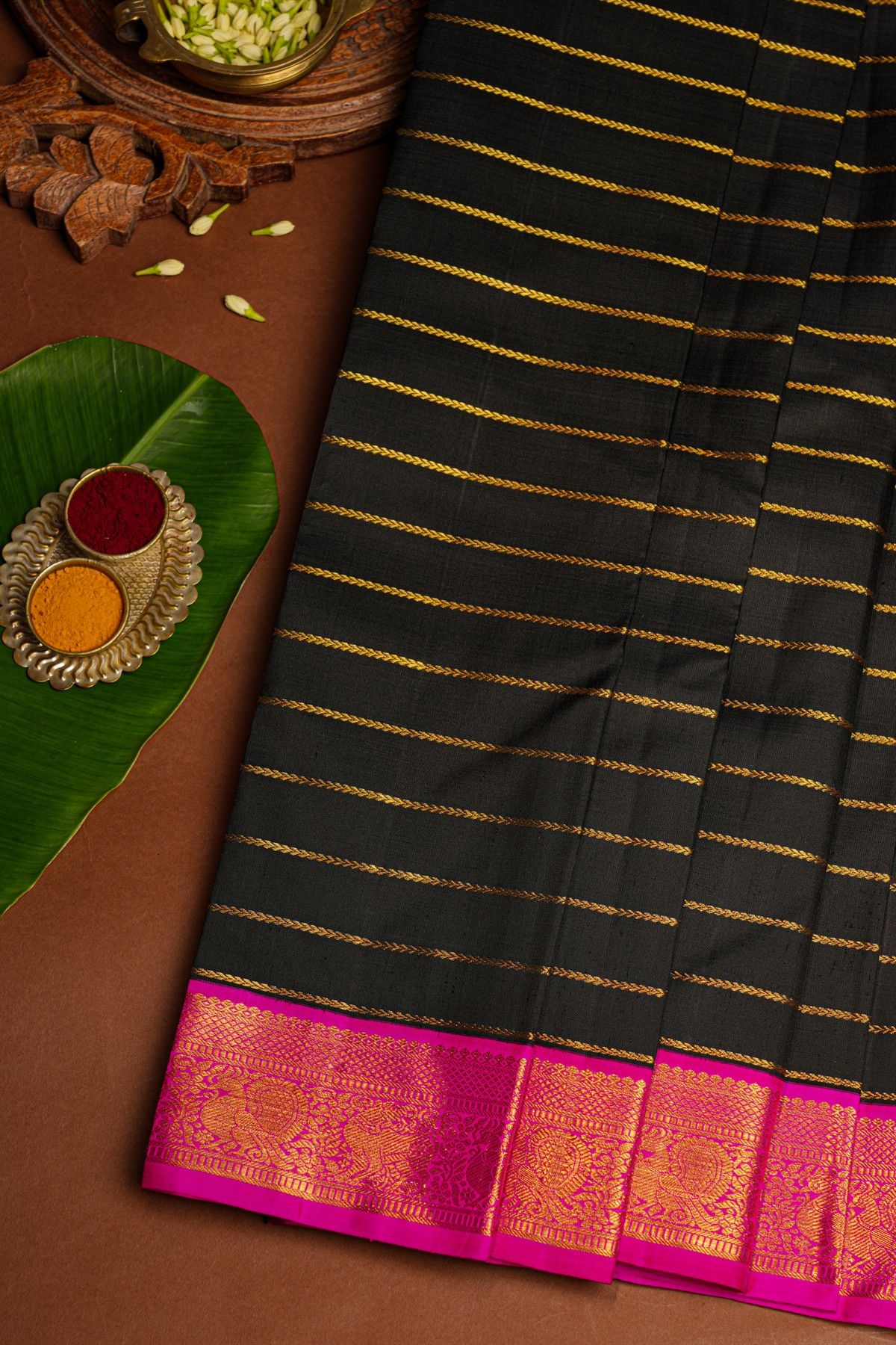 Kancheepuram Silk Black Saree