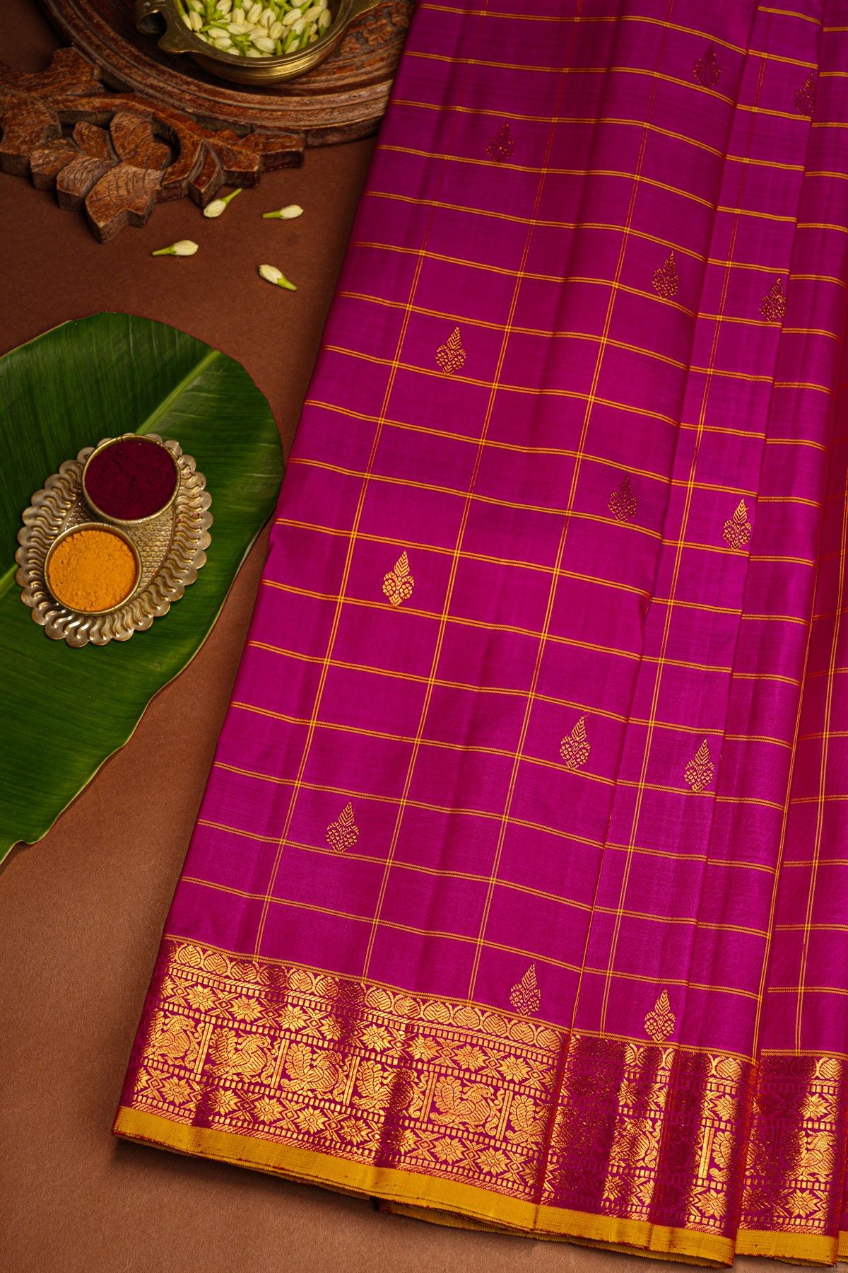 Kancheepuram Silk Pink Saree
