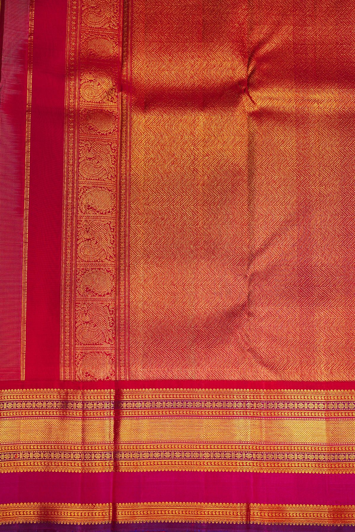 Kancheepuram Silk Peach Saree