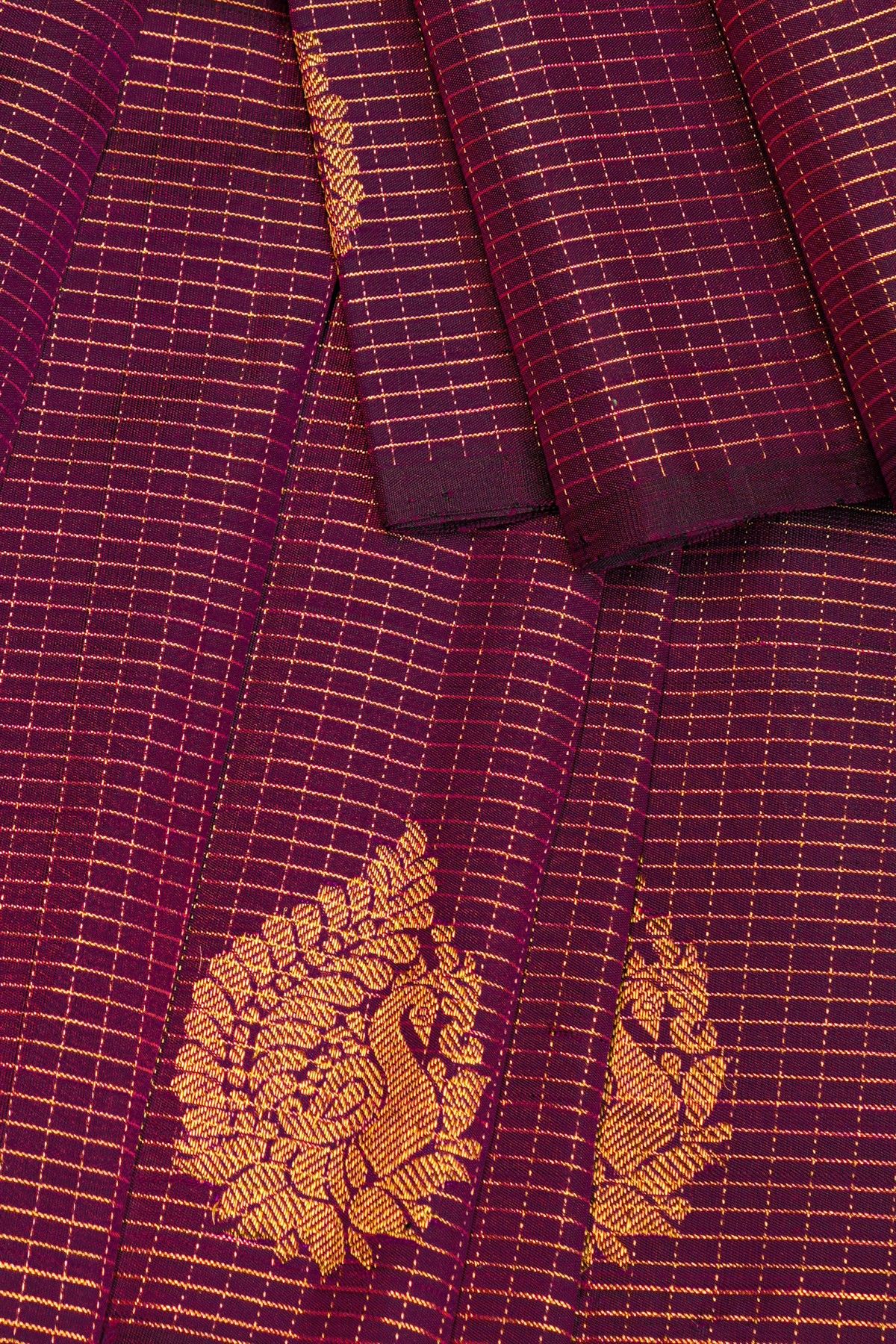 Kancheepuram Silk Wine Saree