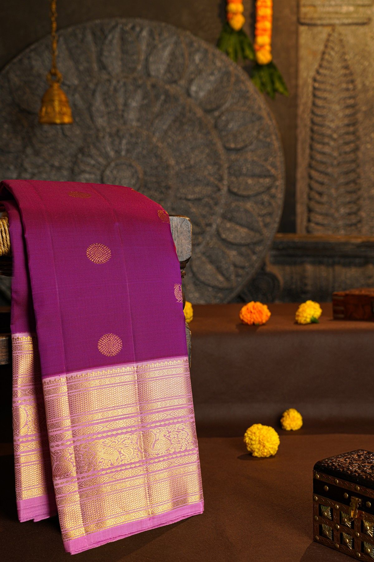 Kancheepuram Silk Purple Saree