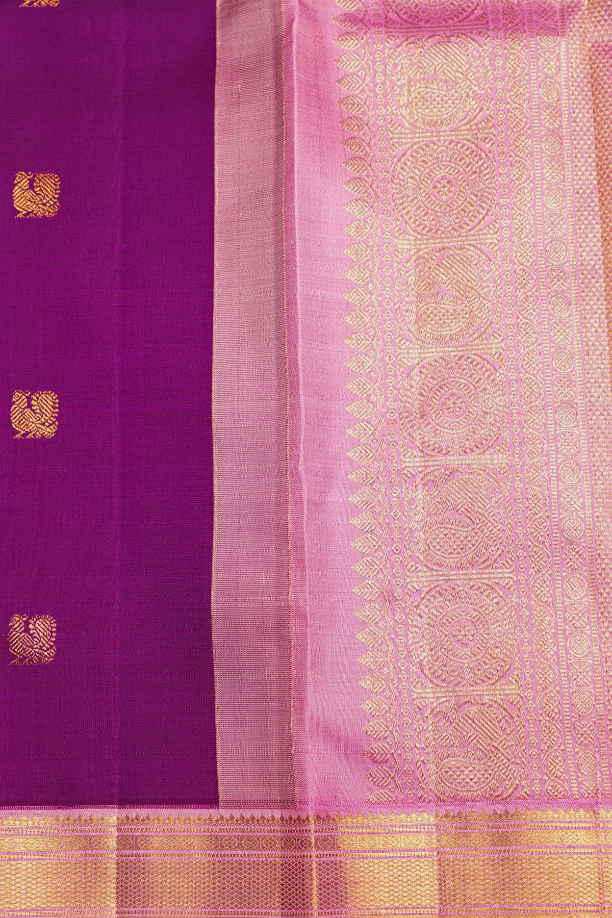 Kancheepuram Silk Purple Saree