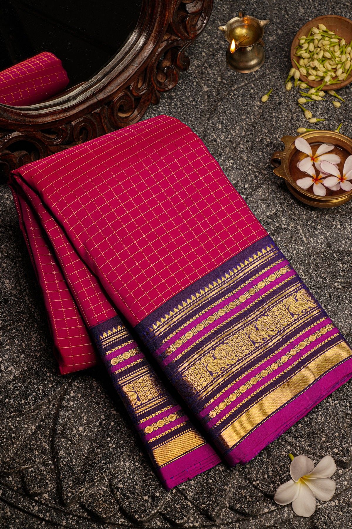 Kancheepuram Silk Pink Saree