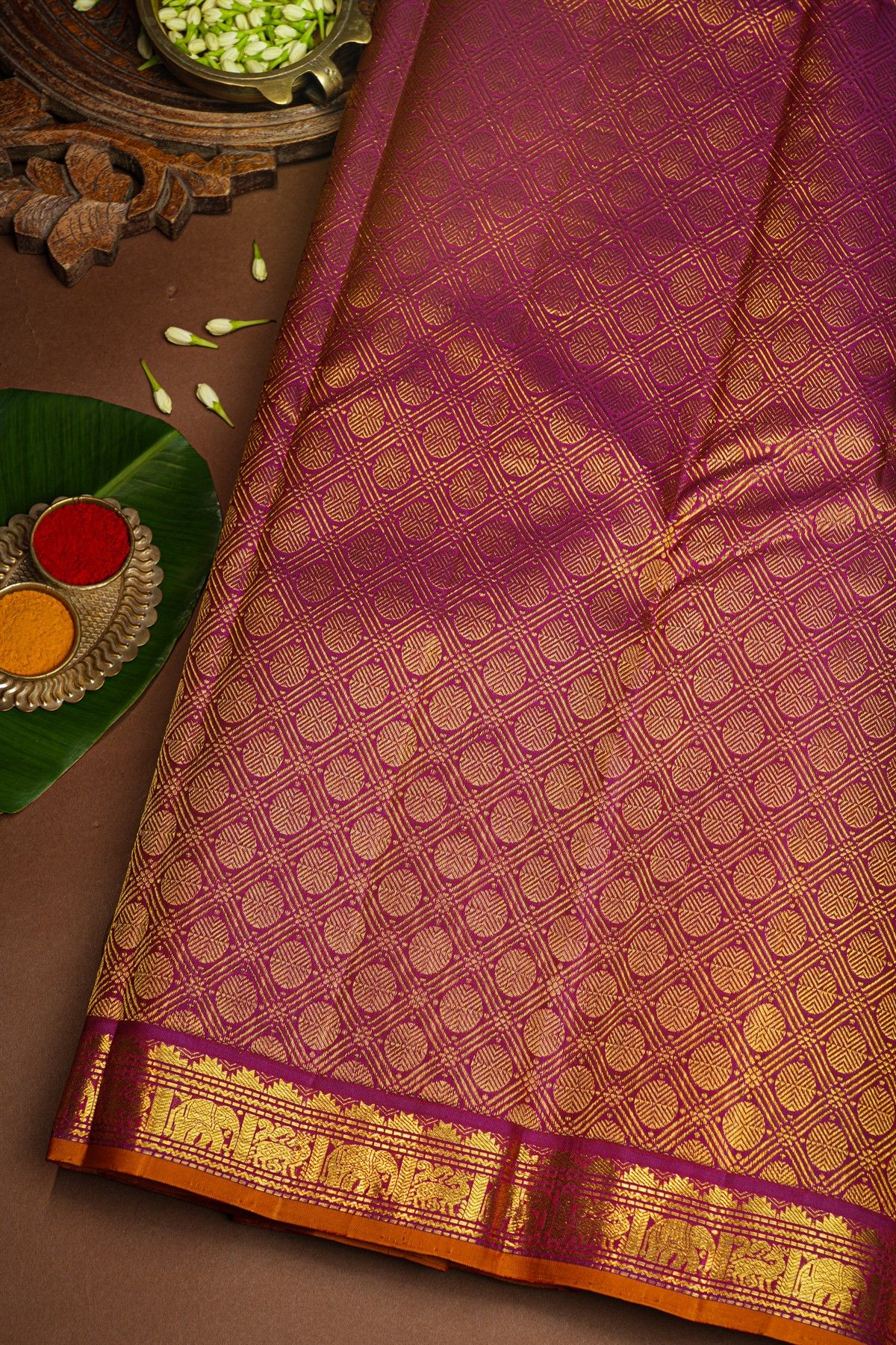 Kancheepuram Silk Dual Colour Saree