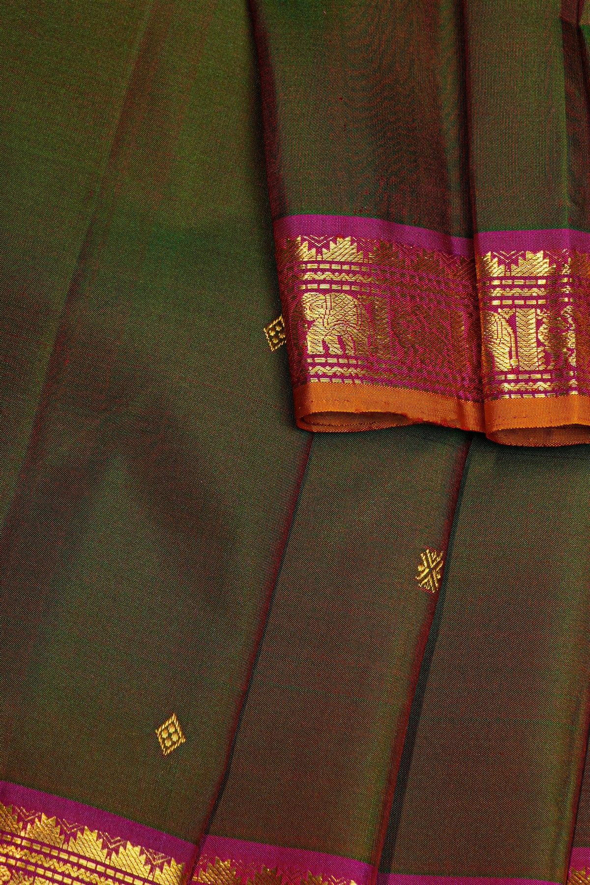 Kancheepuram Silk Dual Colour Saree