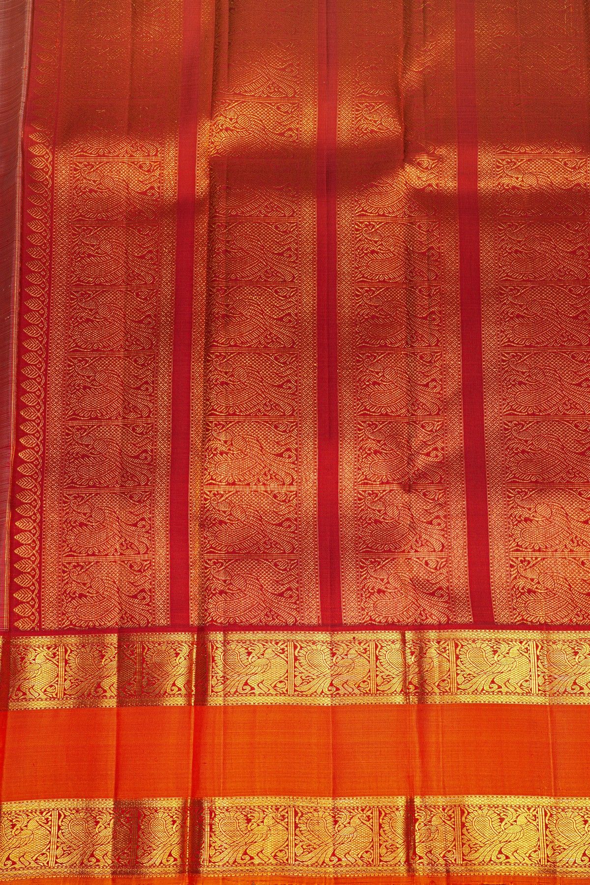Kancheepuram Silk Peach Saree