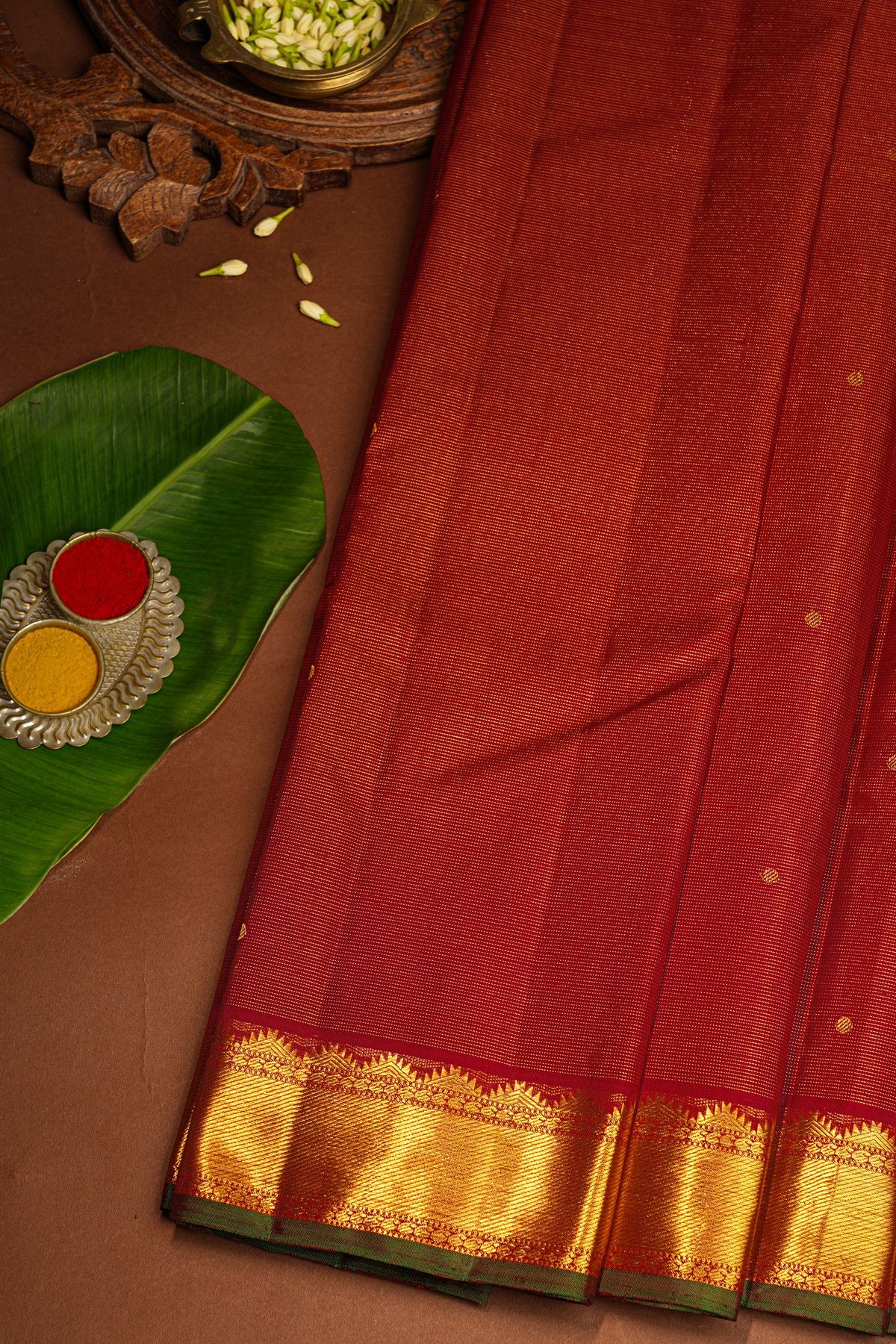 Kancheepuram Silk Maroon Saree