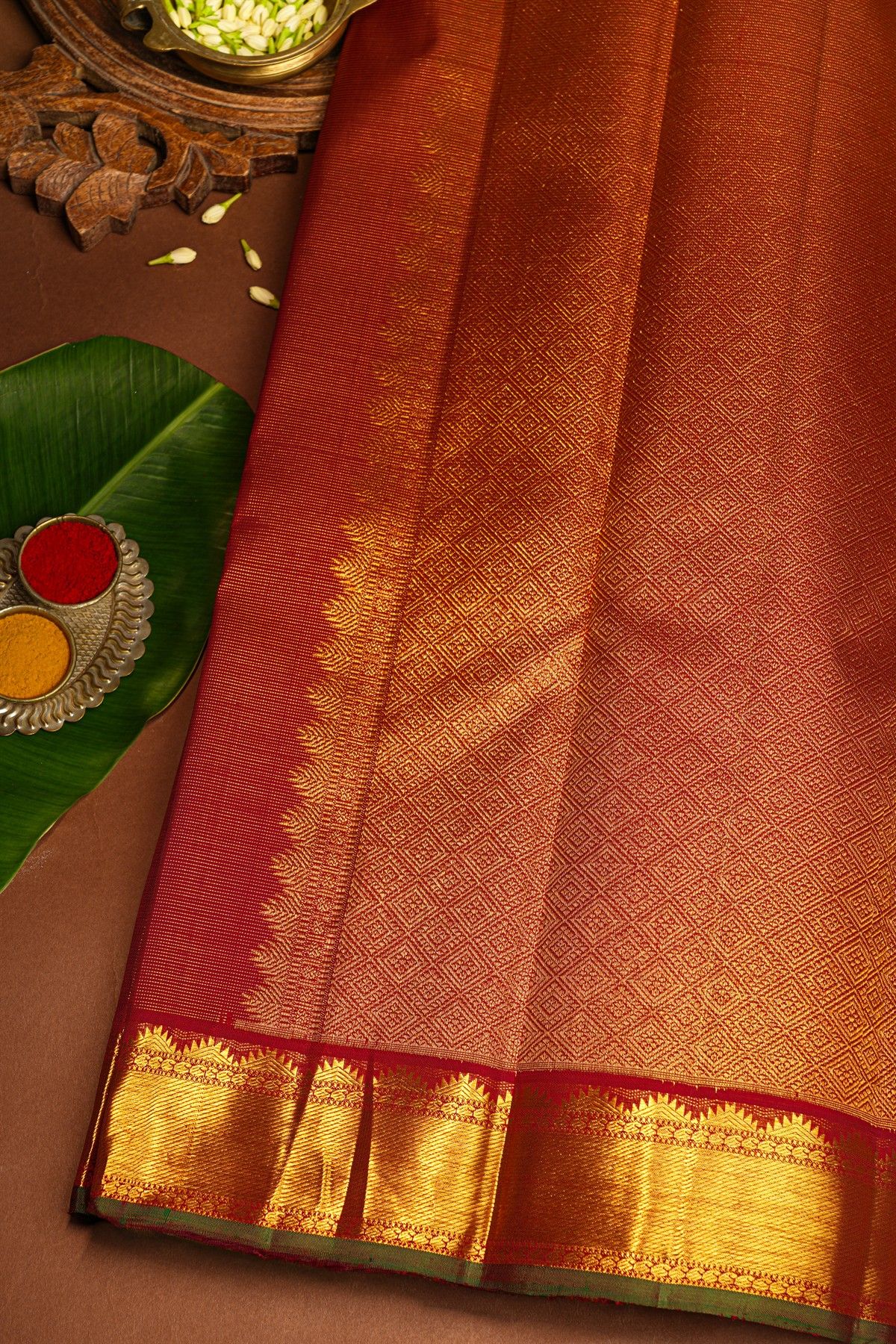 Kancheepuram Silk Maroon Saree