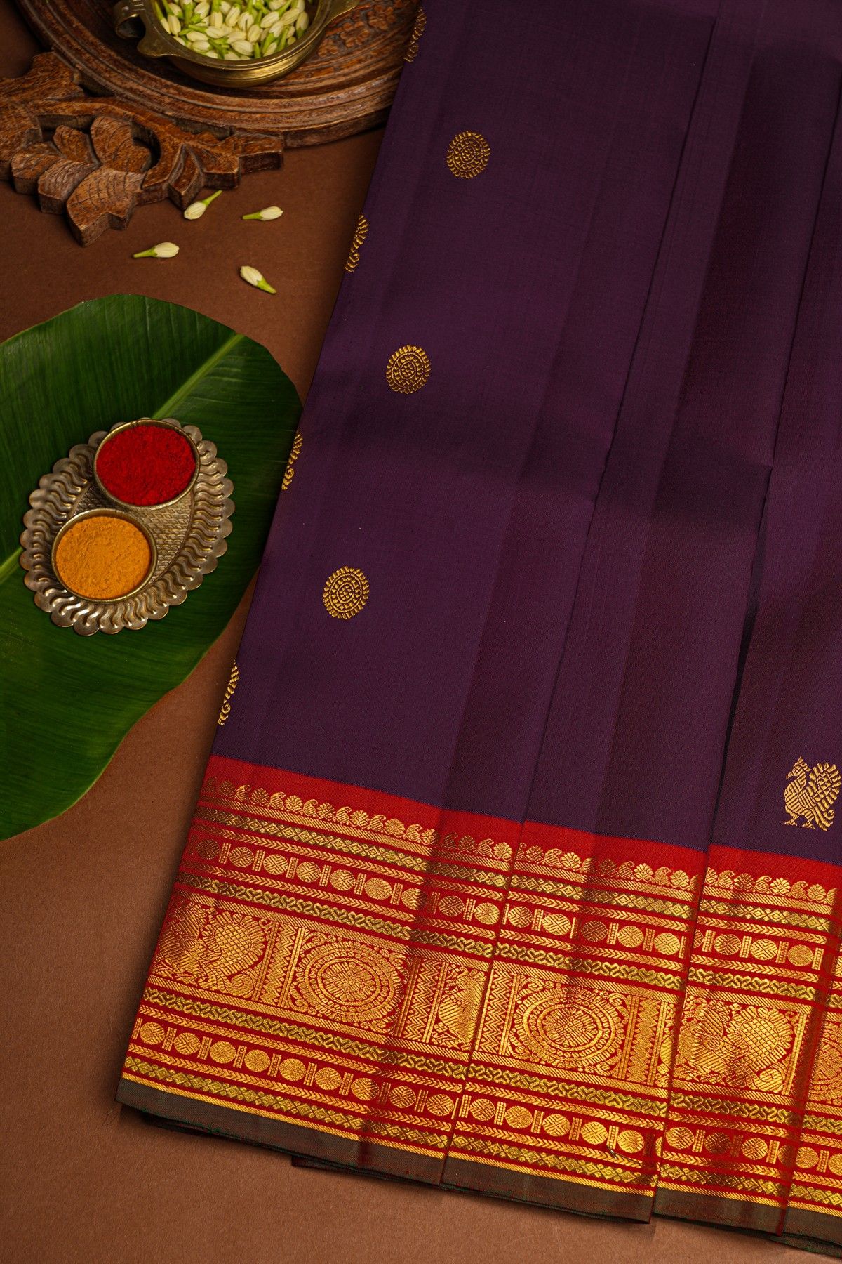 Kancheepuram Silk Navy Blue Saree