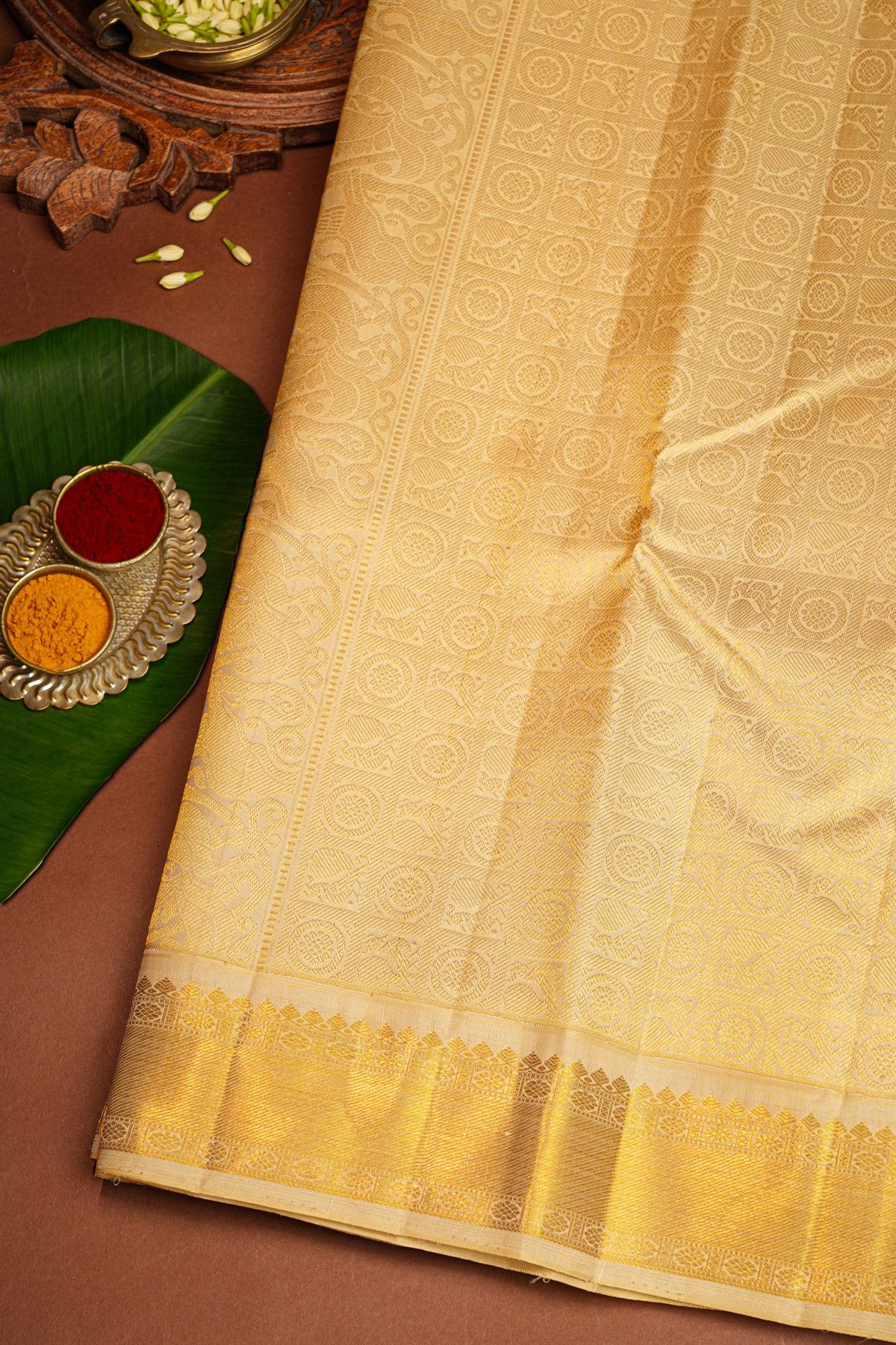 Kancheepuram Silk Multi-Colour Saree