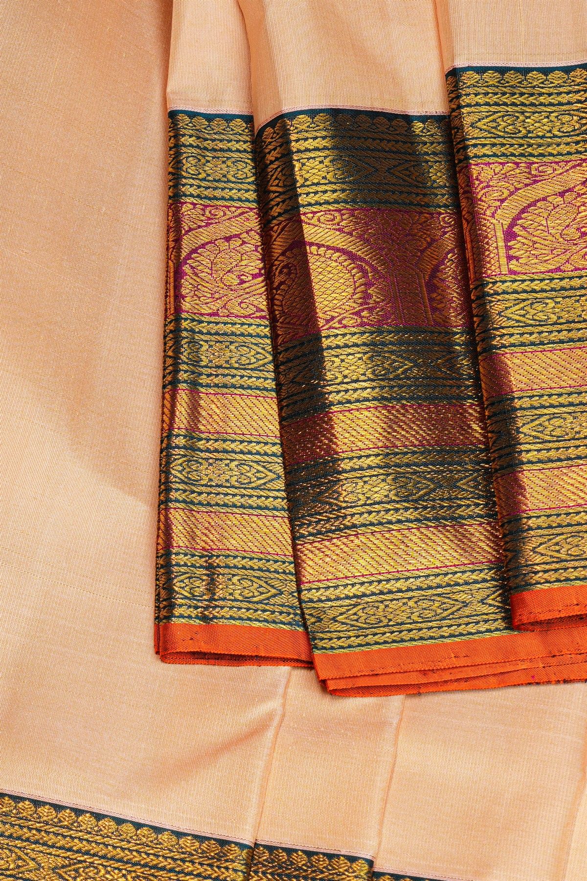 Kancheepuram Silk Light Peach Saree