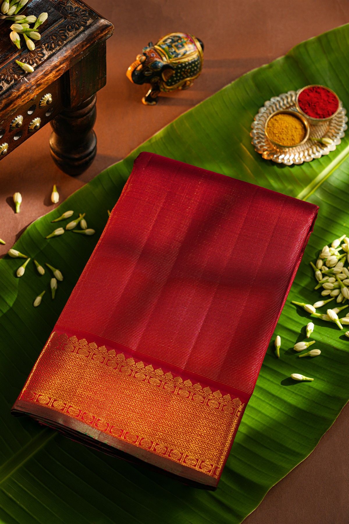 Kancheepuram Silk Red Saree