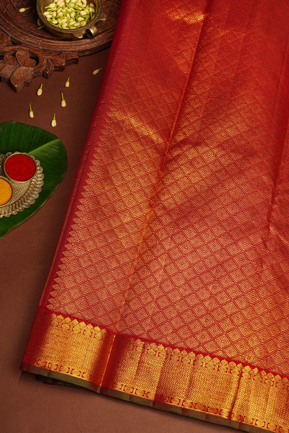 Kancheepuram Silk Red Saree