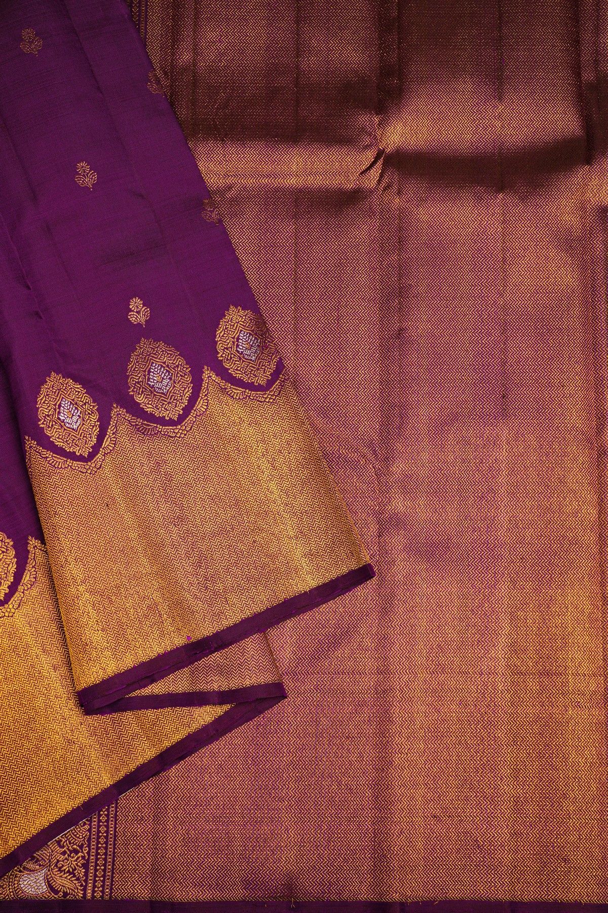 Kancheepuram Silk Purple Saree