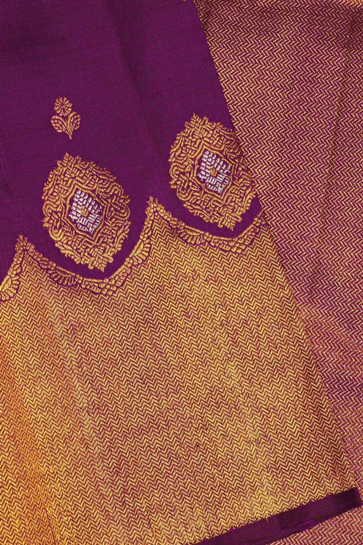 Kancheepuram Silk Purple Saree
