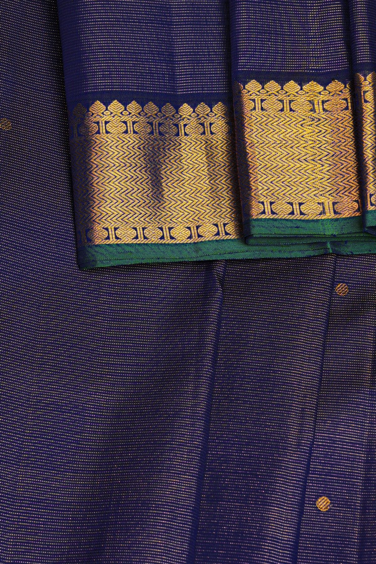 Kancheepuram Silk Navy Blue Saree