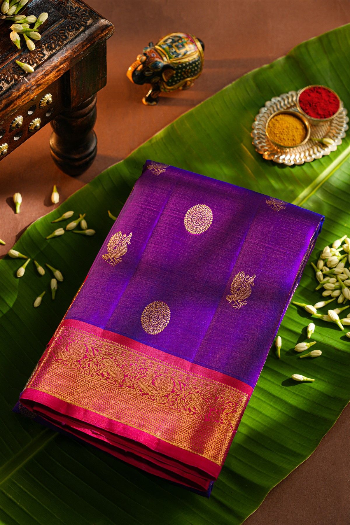 Kancheepuram Silk Purple Saree