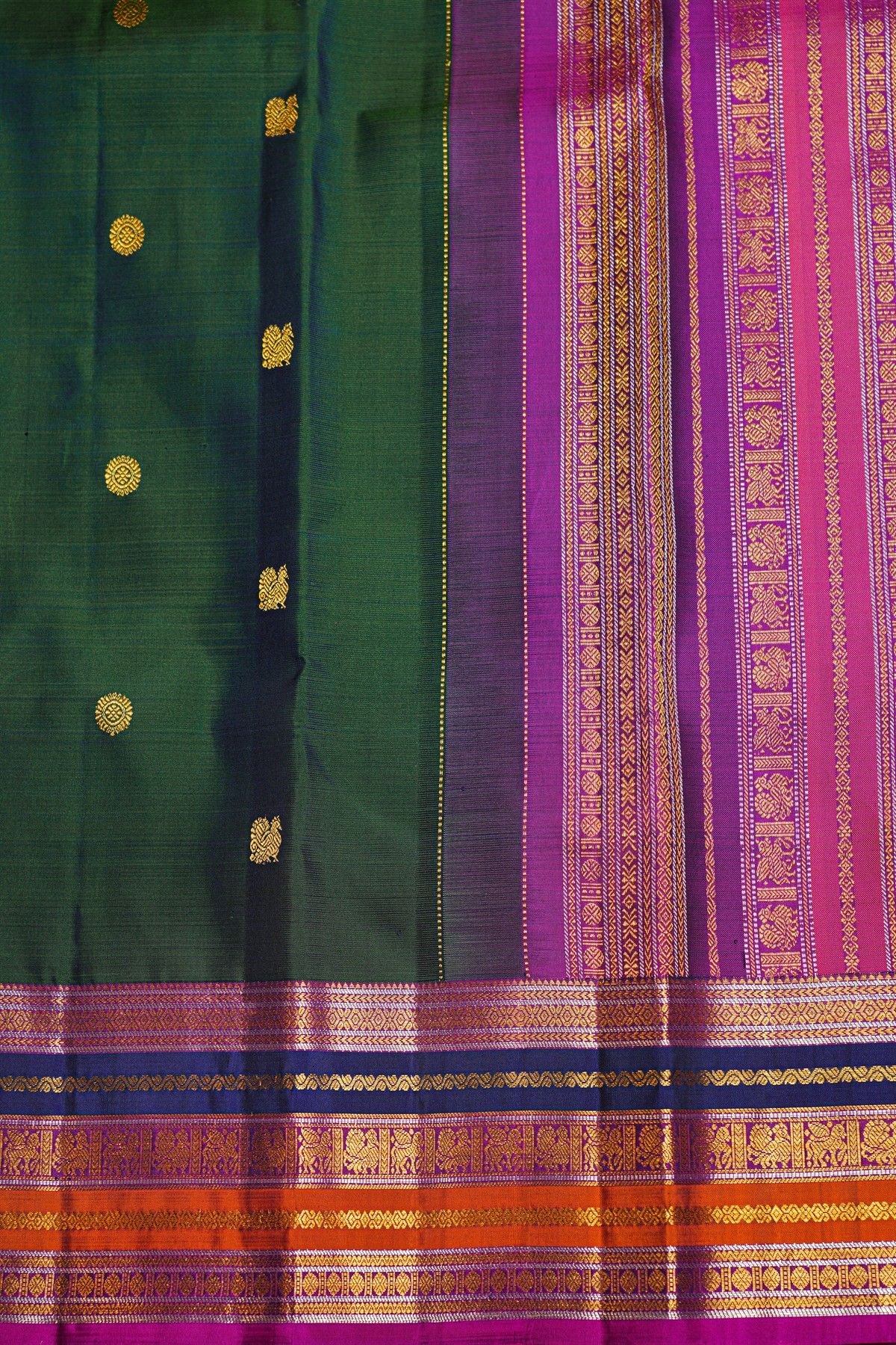 Kancheepuram Silk Dual Colour Saree