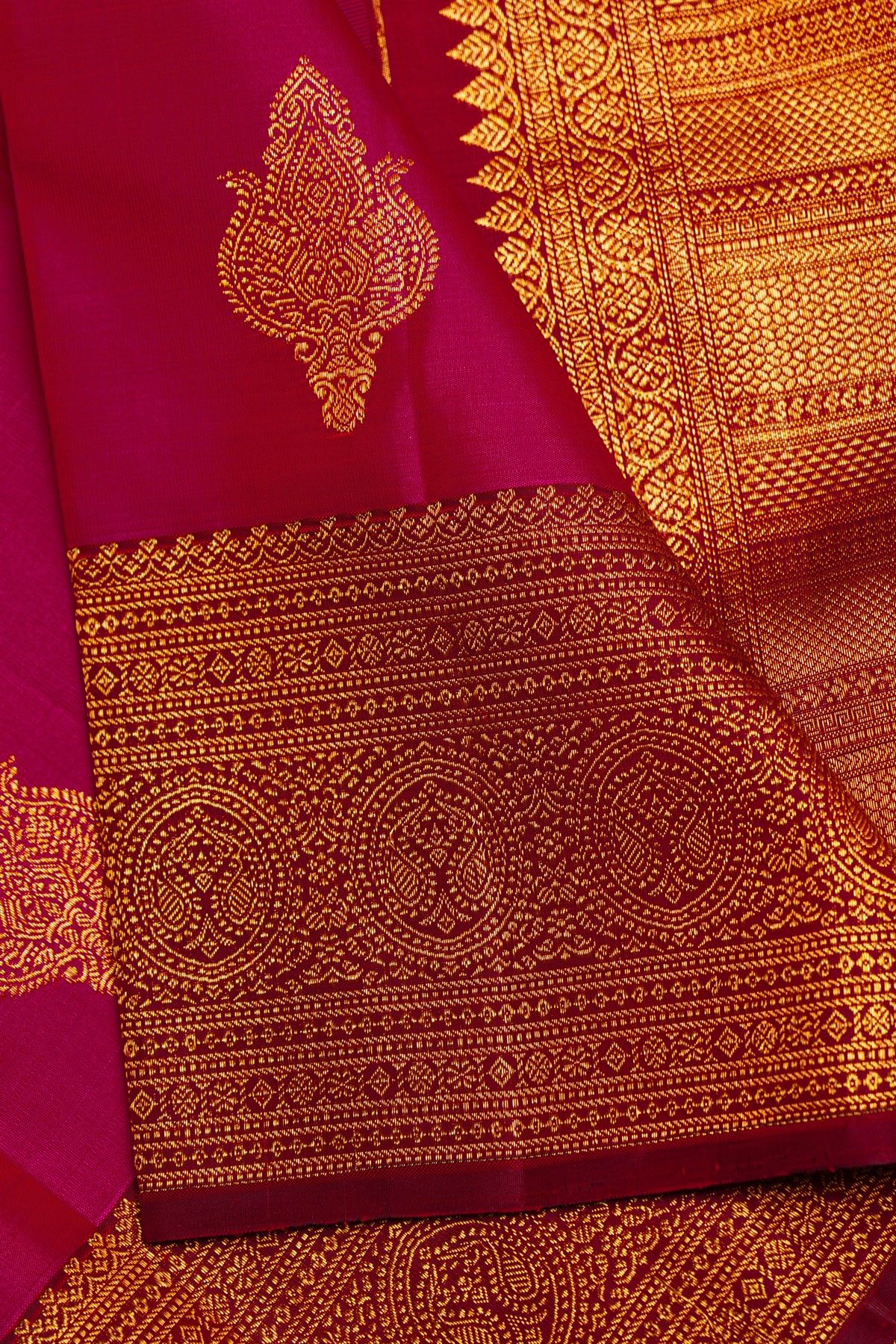 Kancheepuram Silk Magenta Saree