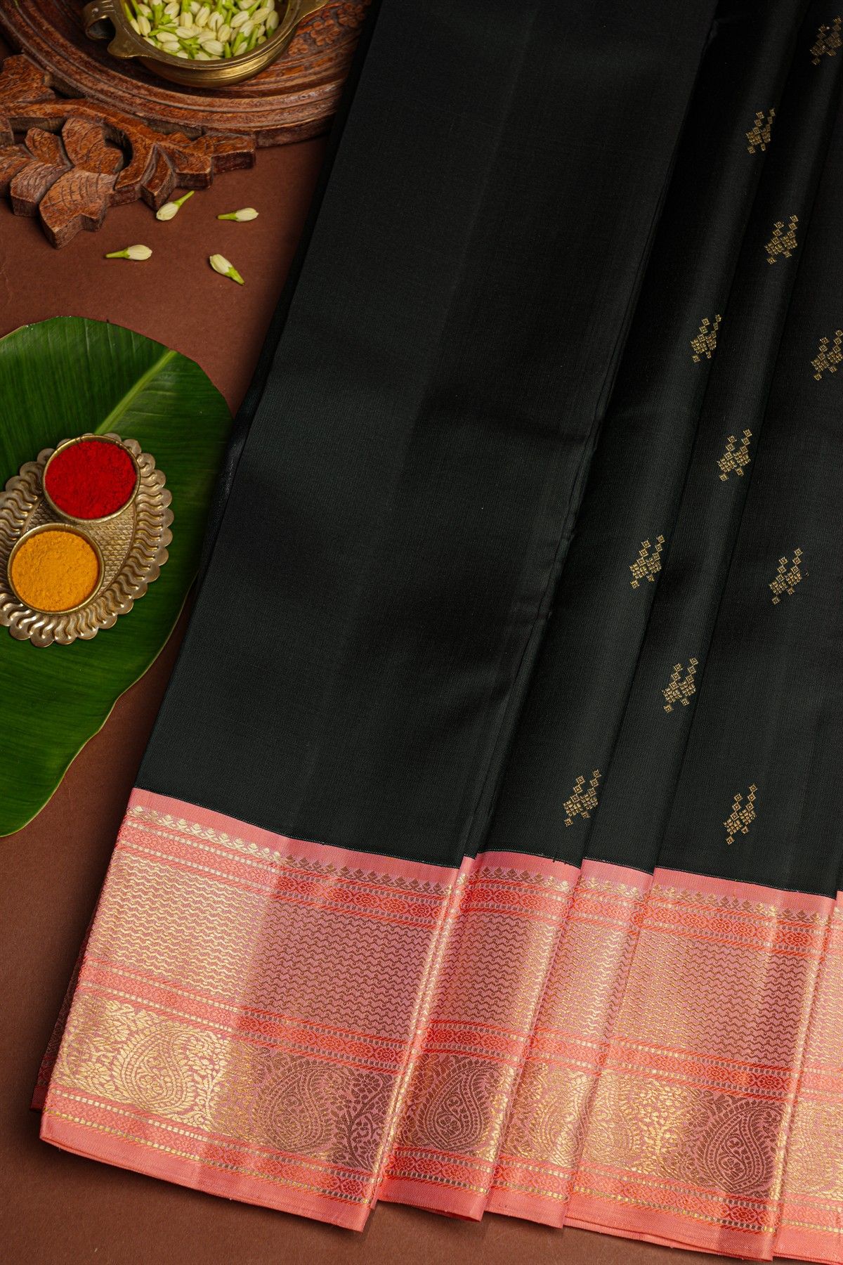 Kancheepuram Silk Black Saree